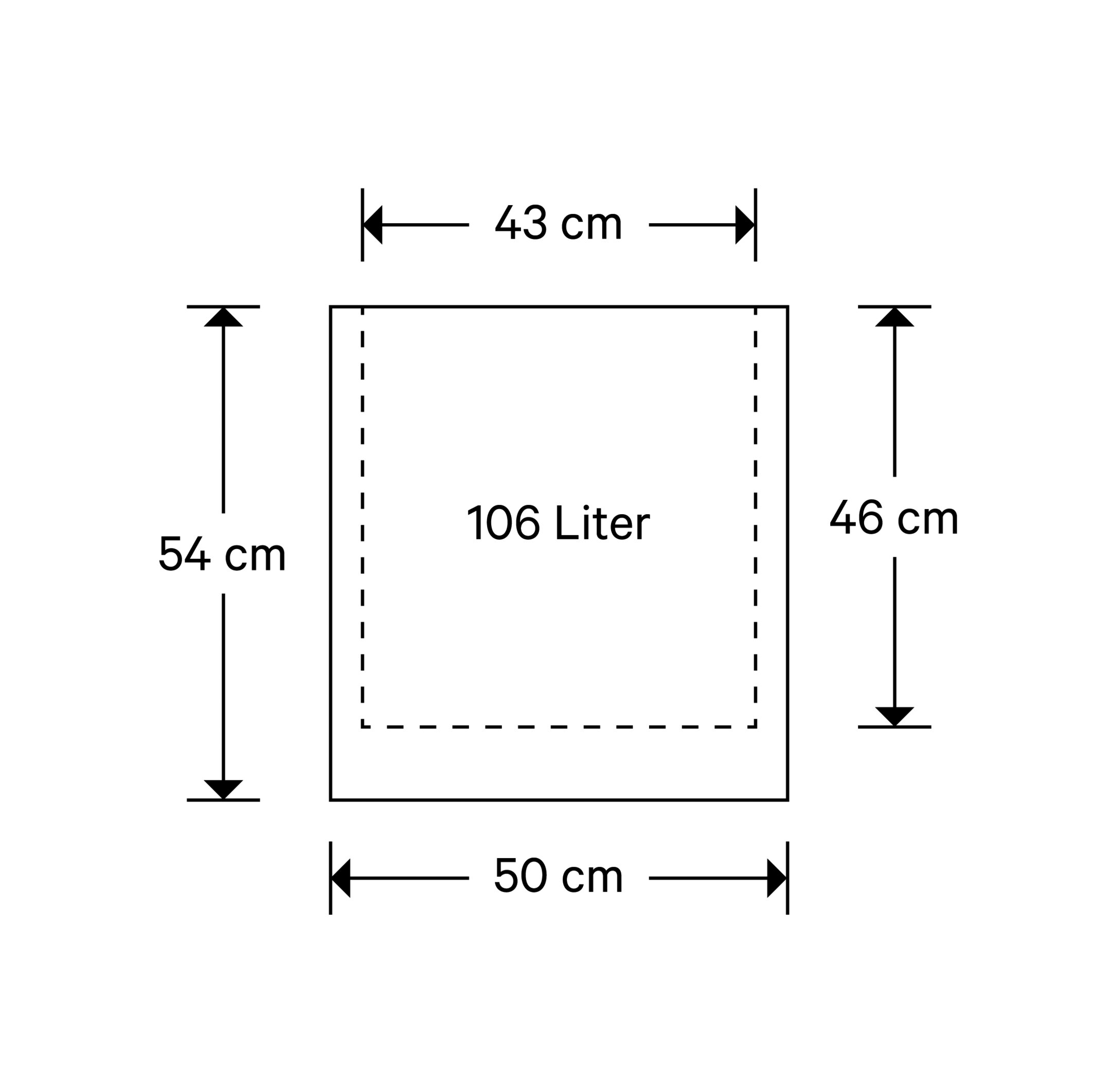 Pflanzengefäss Cubic, Earth H: 54 cm von Joop Outdoor