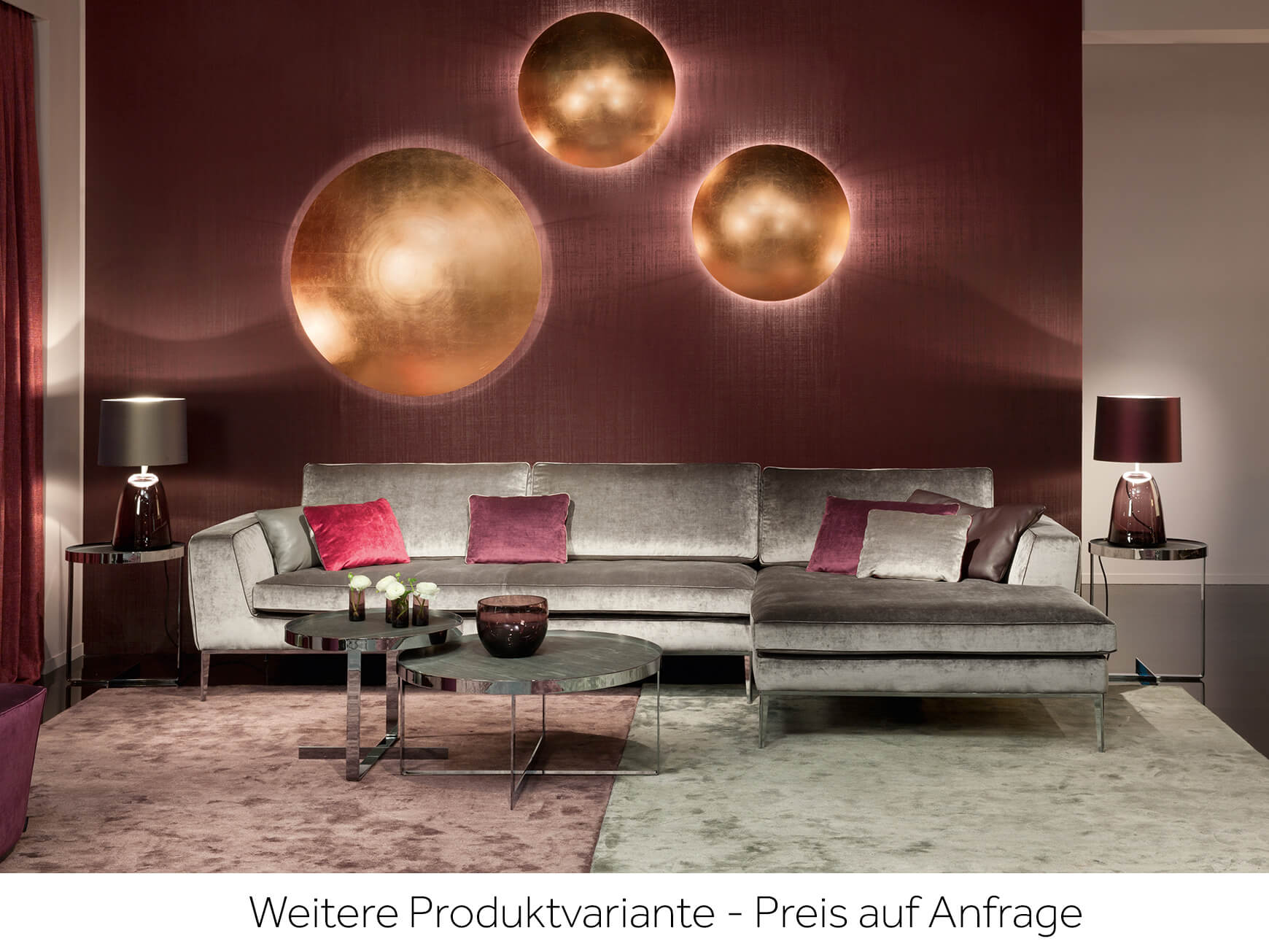 Beistelltisch Cross bt 55 Ck, Retrostil, Rund, b 55 cm