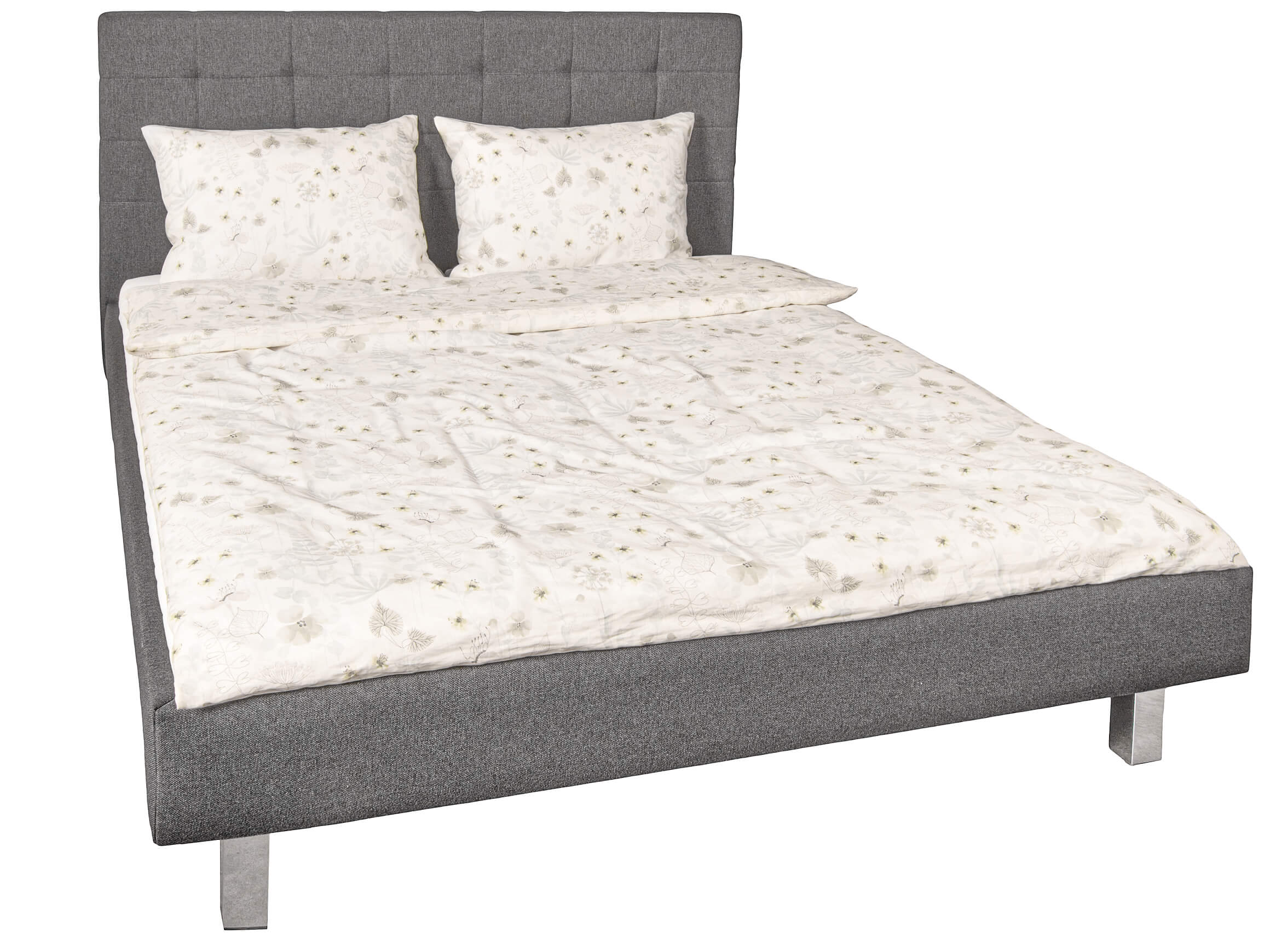 Bett Taviano Modular / Farbe: Anthrazit / Bezugsmaterial: Stoff / Liegefläche: 140 x 200 cm