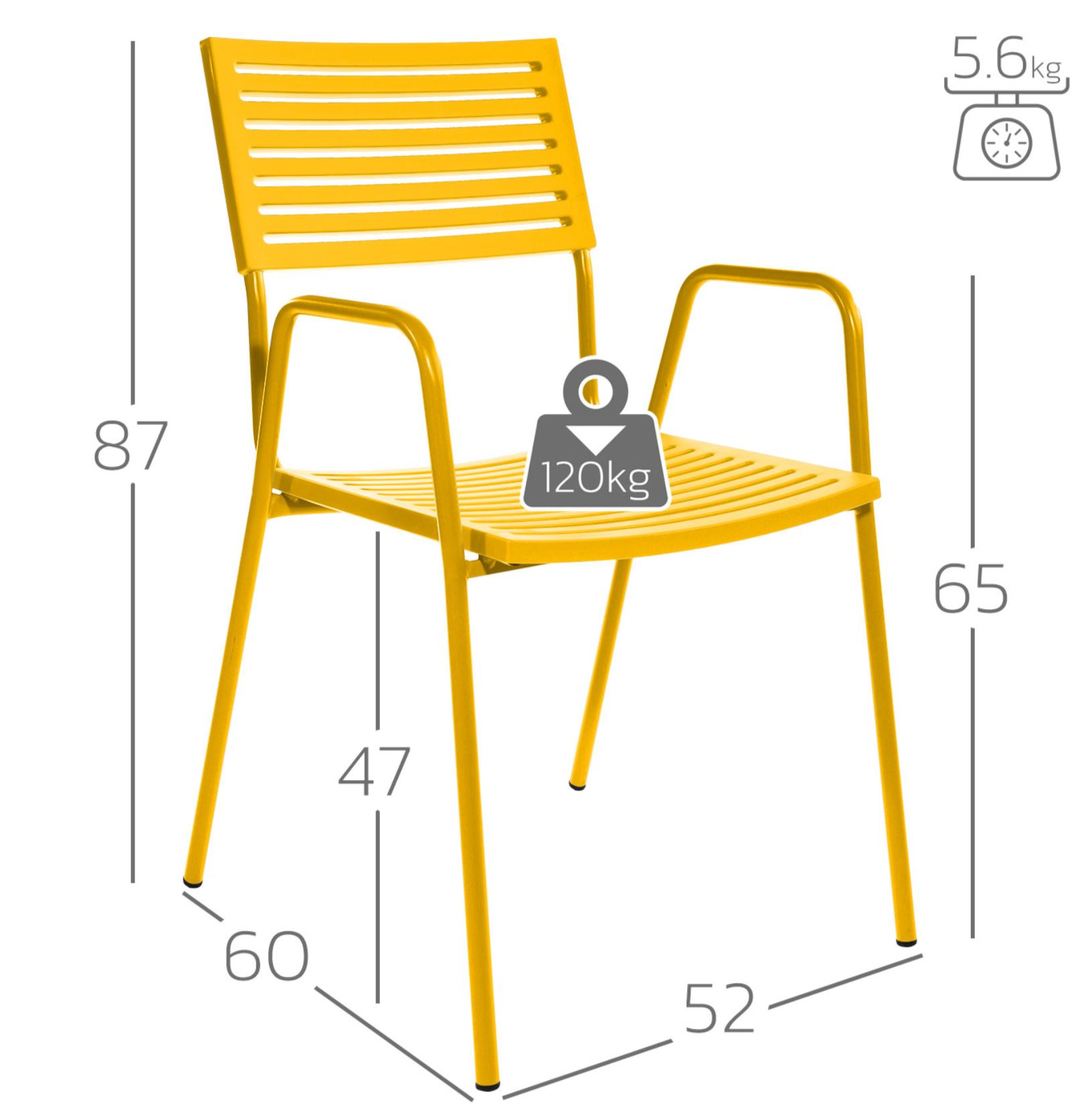 Gartenstuhl Lamello mit Armlehne Schaffner / Farbe: Pastellgrün