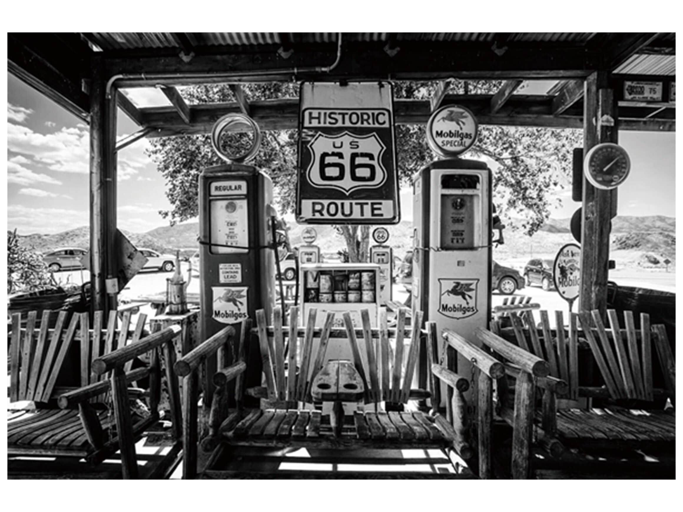 Digitaldruck auf Glas Route 66 image LAND