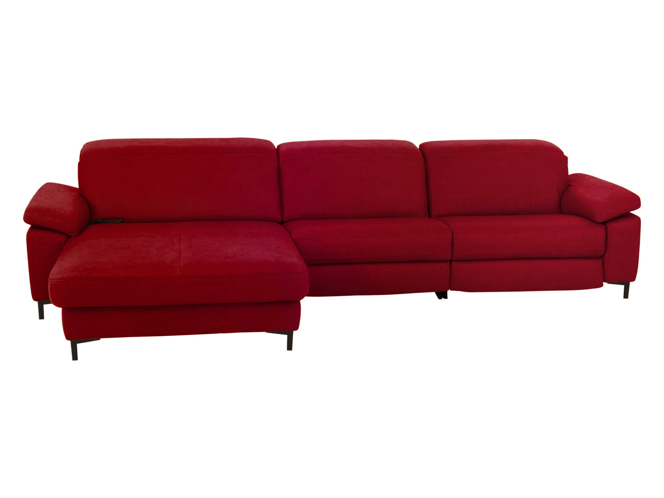 Ecksofa Kriens Basic Polipol / Farbe: Rosso / Material: Leder Basic