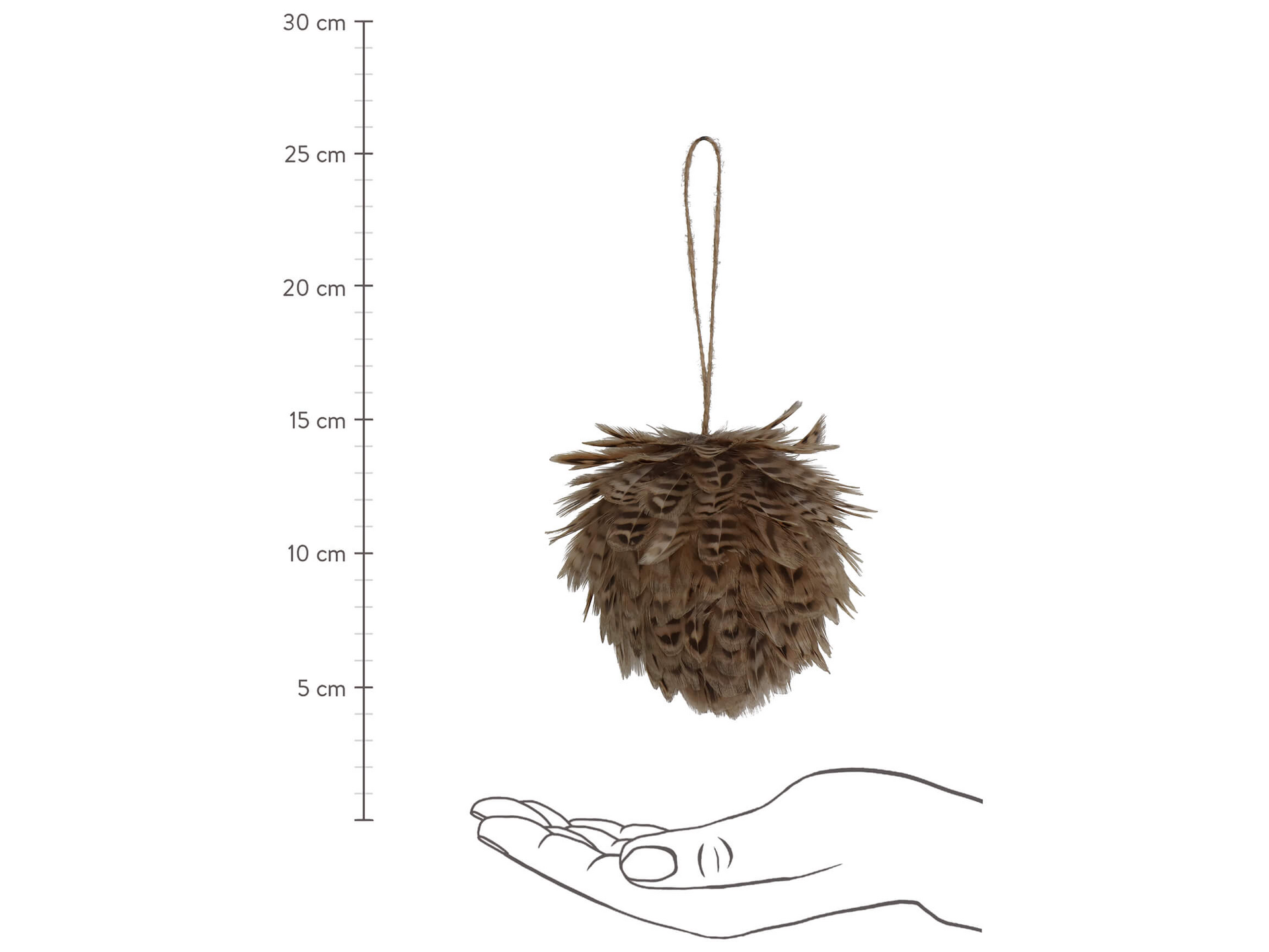 Kunstblume Feder-Clip Natur D: 11 cm Kersten Kunstblume Feder-Clip Natur D: 11 cm Kersten