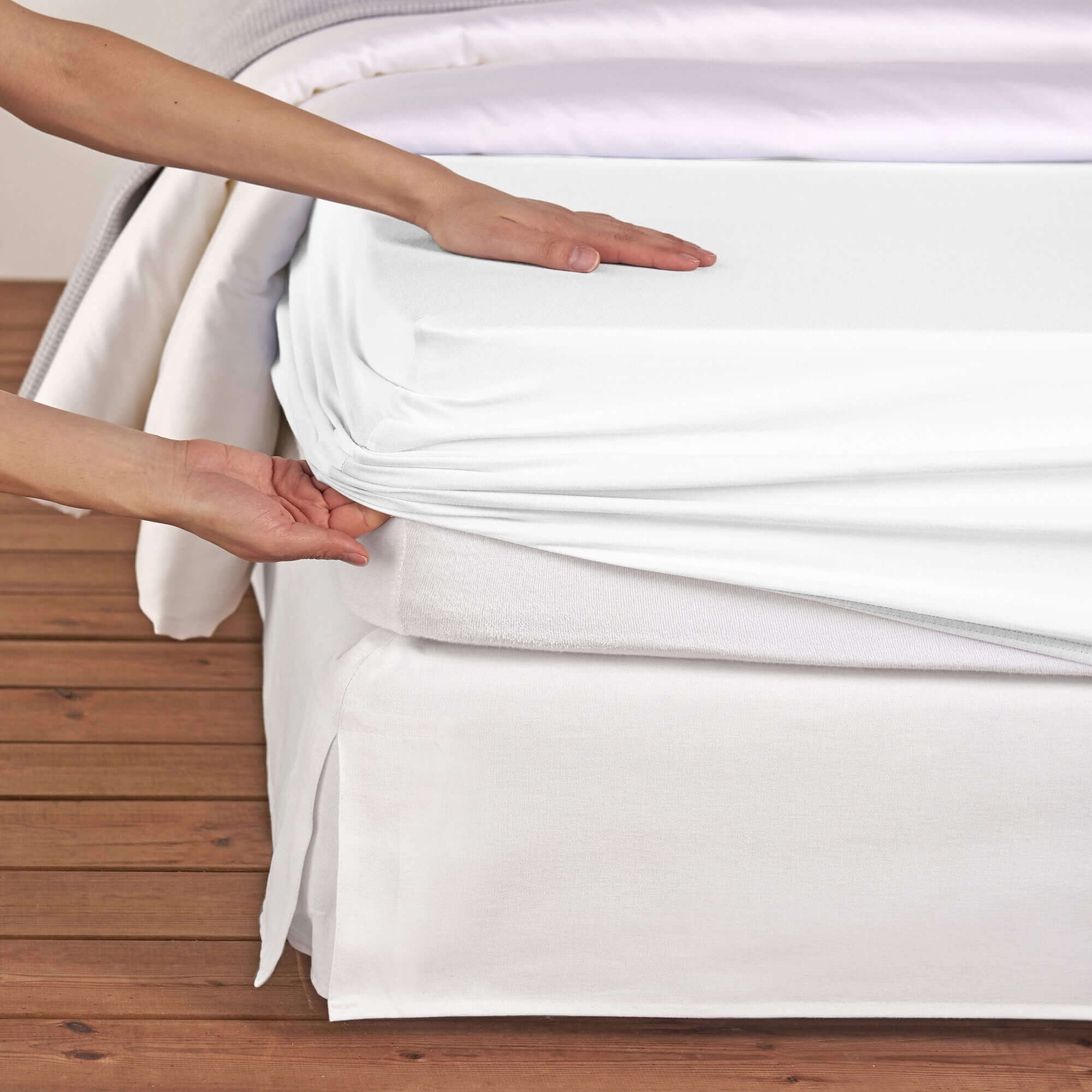 Fixleintuch Jersey Weiss, 200x90 Cm, Höhe: 12 cm