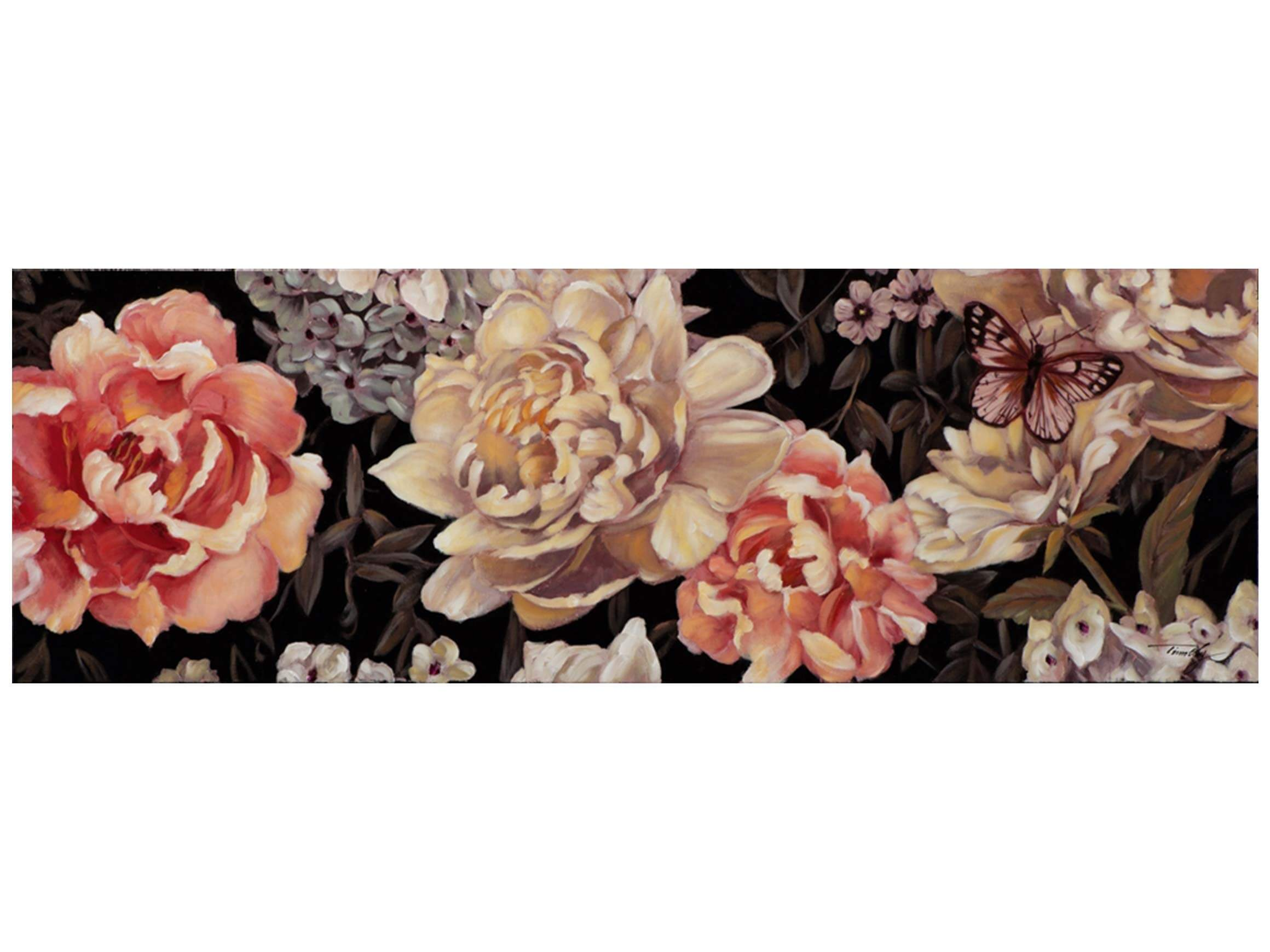 image LAND Bild Hübsche Rosa Blumen mit Hochglanz 2 Rosa | Schubiger Möbel