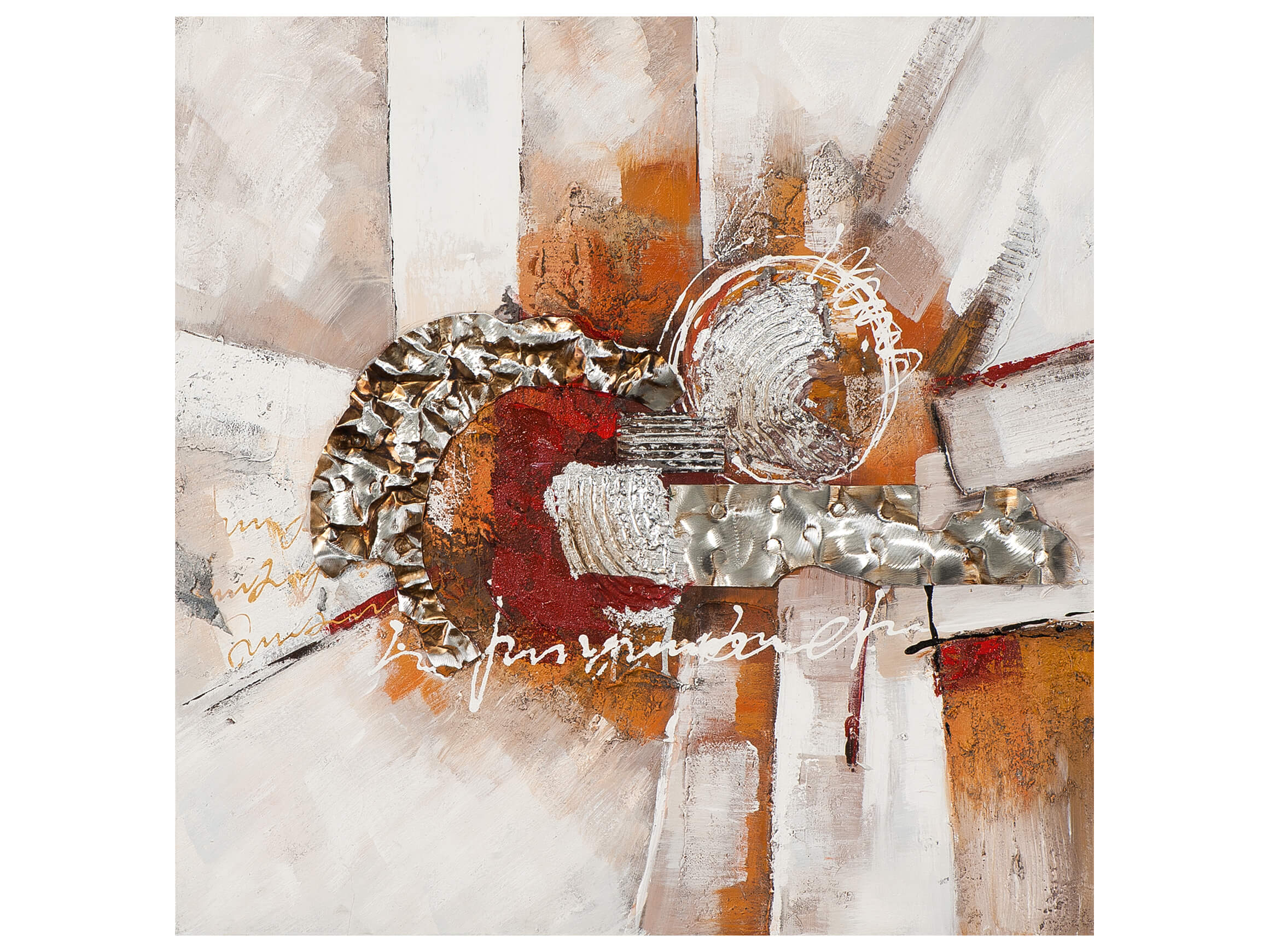 Bild Abstrakt mit Metallapplikation 1 image LAND