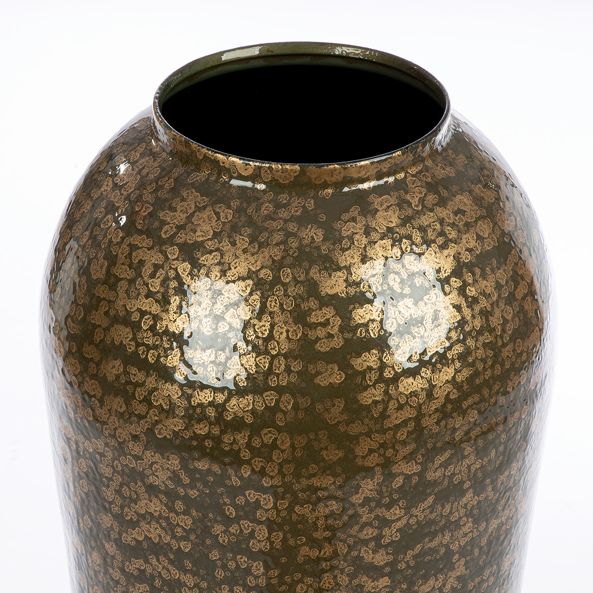 Vase Whisper, Metall, Beige, Gold H: 95 cm Gilde