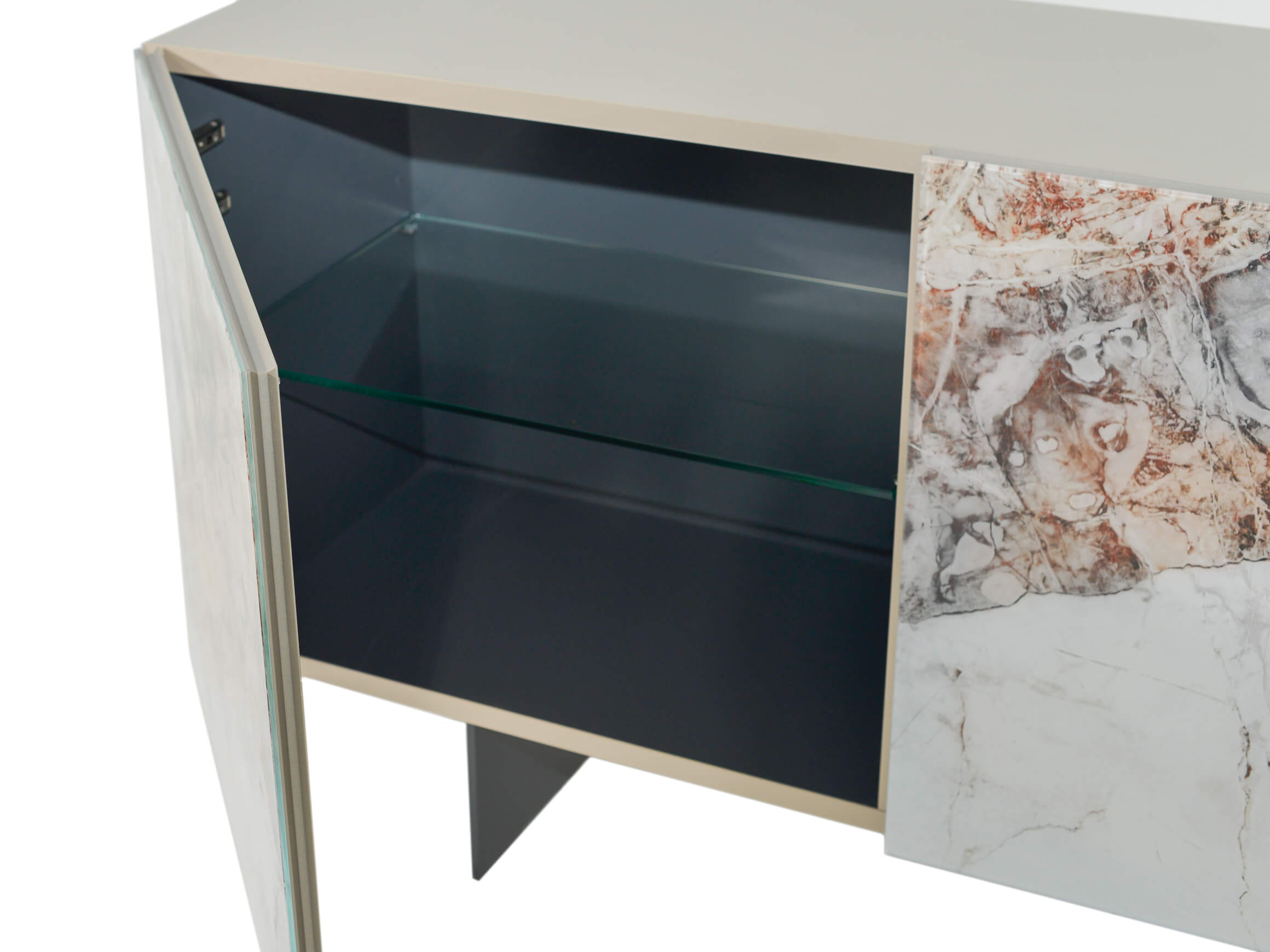 Kredenz Focus Cattelan / Farbe: Marmor Titan