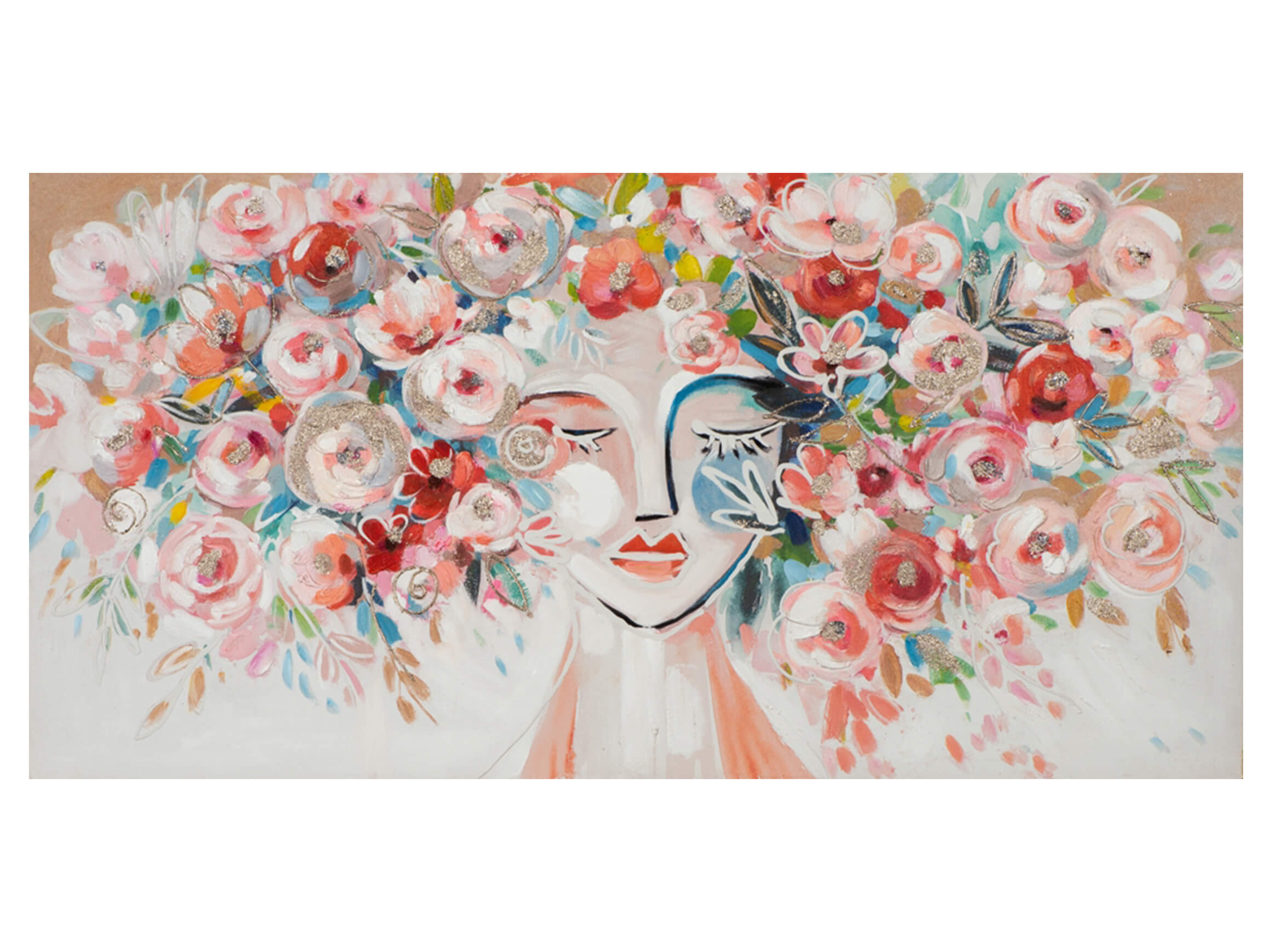 Bild Frau mit Bunter Blumenperücke image LAND