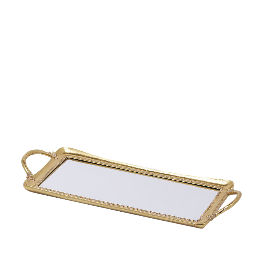 Tablet Mit Spiegel in Gold B: 22 cm Edg
