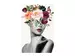 Digitaldruck auf Glas Lady mit Blumenperücke image LAND