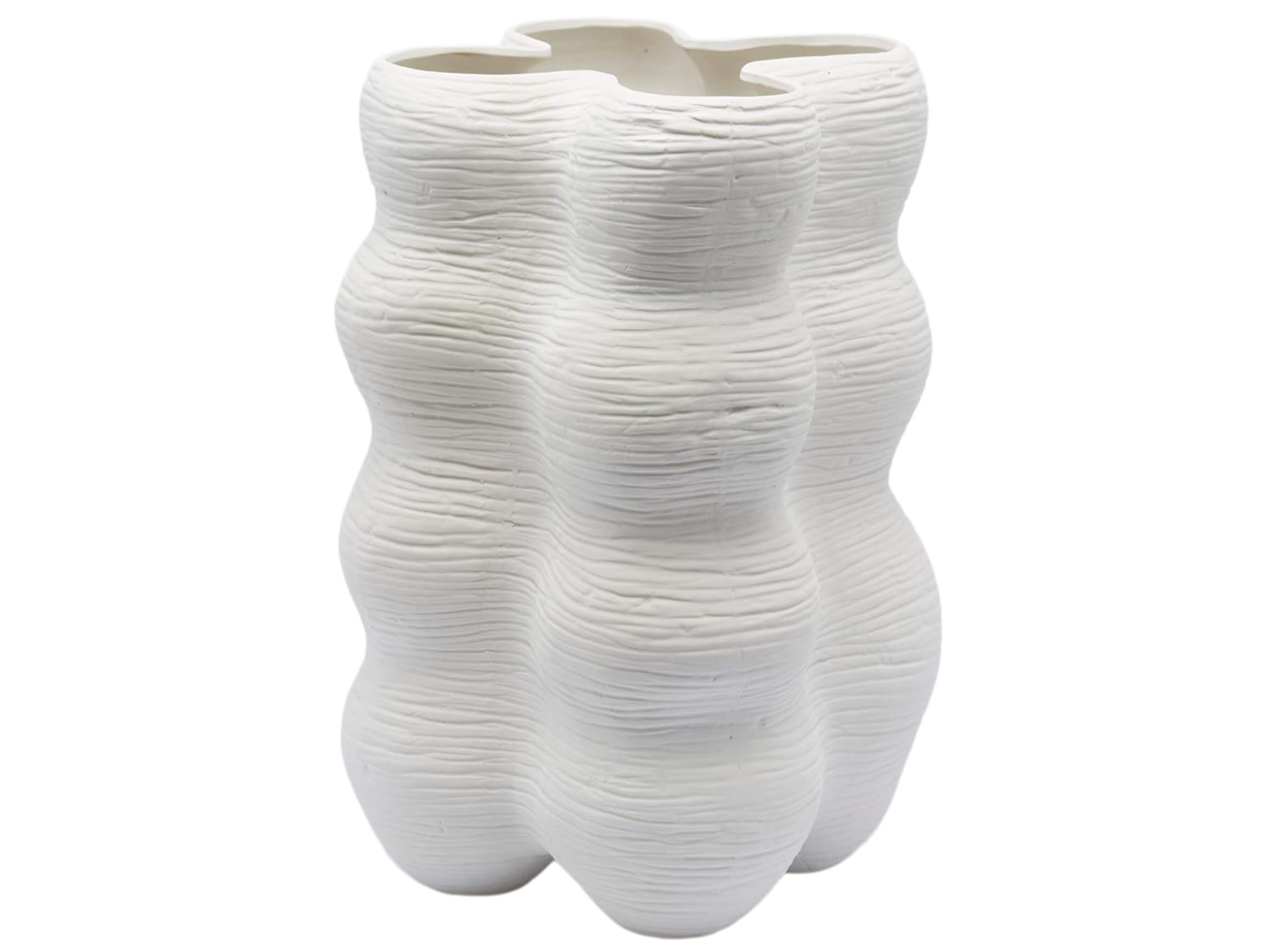 Vase Bubbel Matt Weiss H: 39 cm Edg