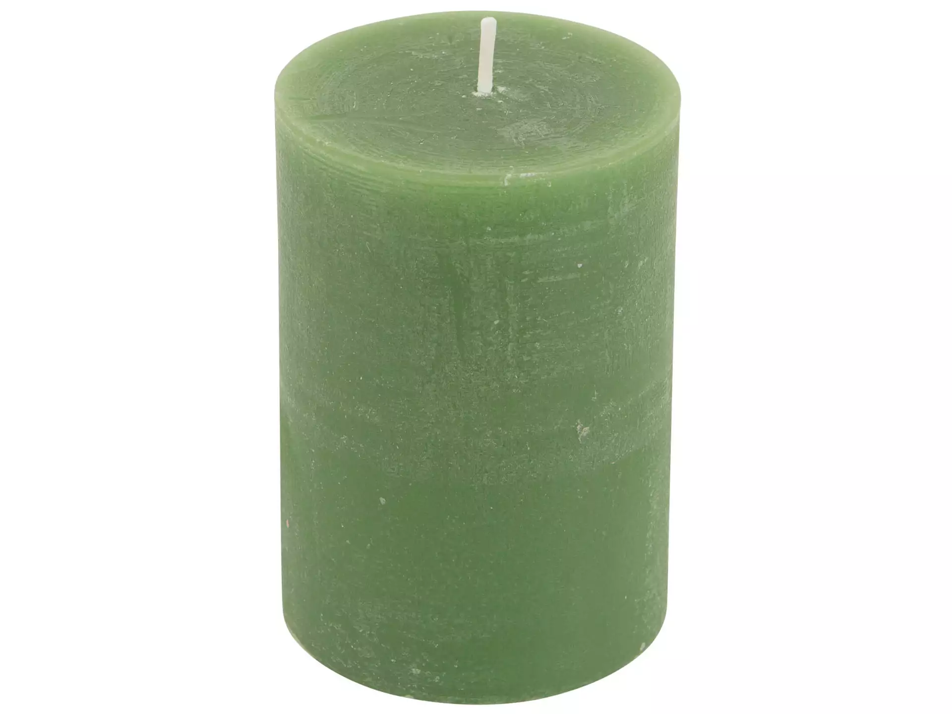 Kerze, Zylinderform, Bambus Grün, Durchmesser 7 cm h 10 cm