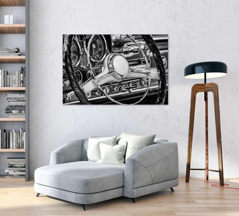 Alubild-Oldtimer Lenkrad-image LAND