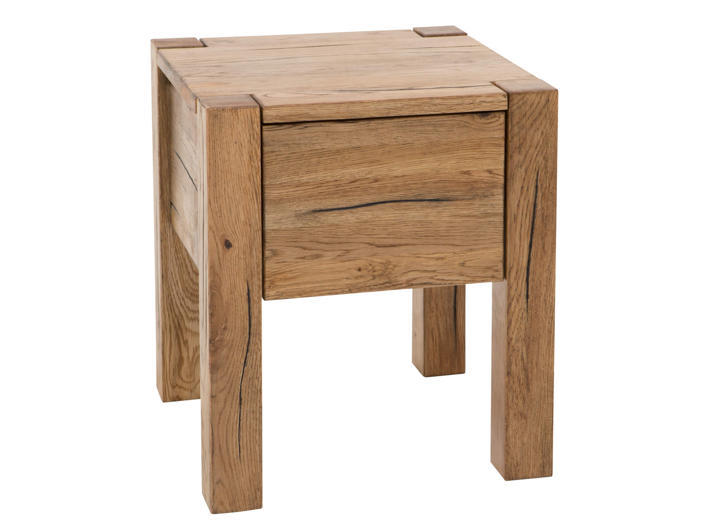 Nachttisch Porto Alegre, Sumpfeiche Massiv, b 40 cm t 40 cm h 45 cm