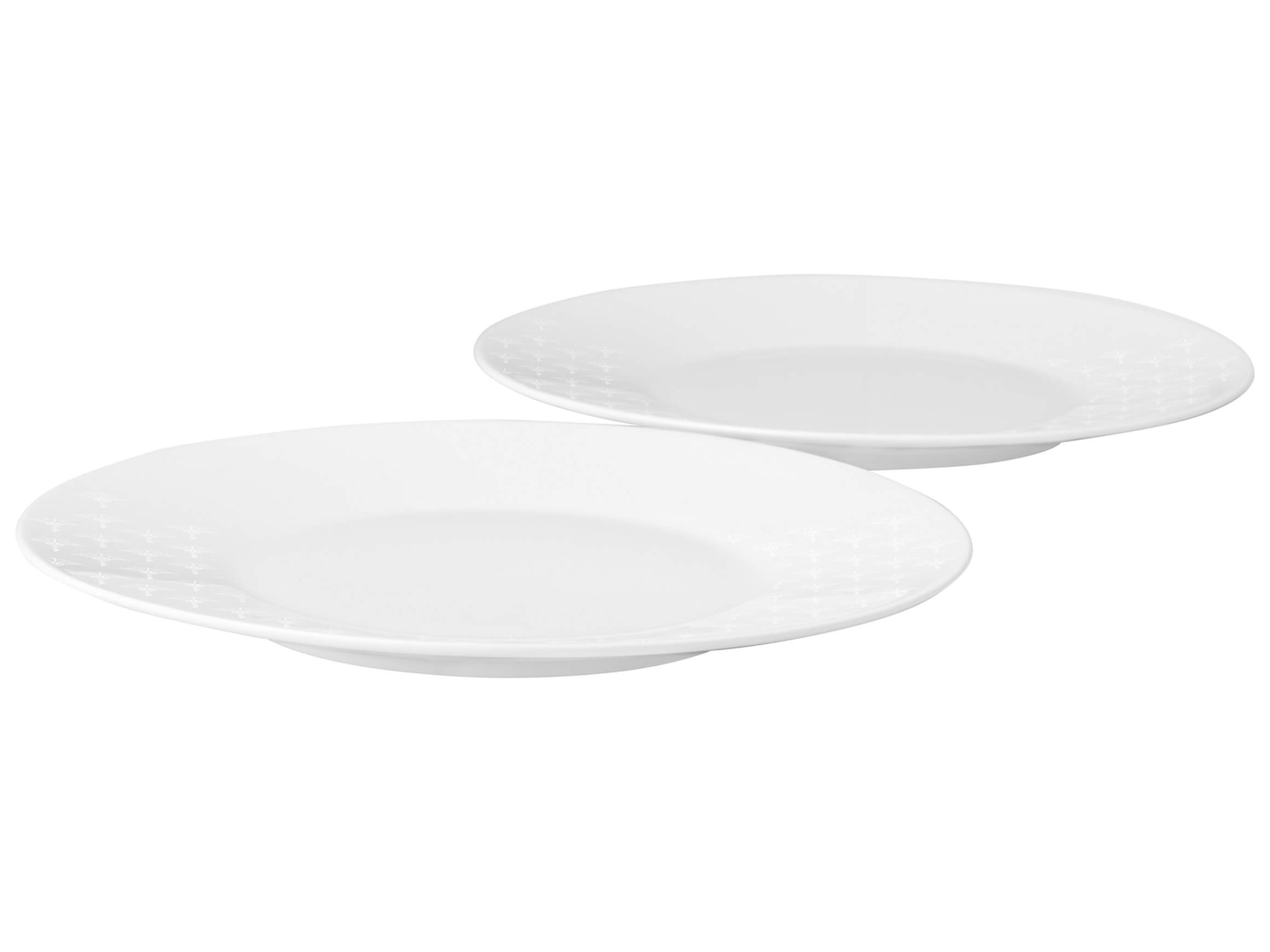 Joop Brotteller Set à 2 Stk Faded Cornflower, weiss auf weiss Weiss | Schubiger Möbel