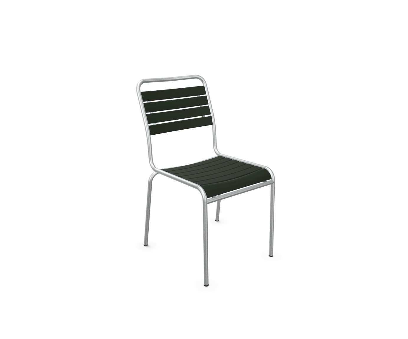 Holzlatten-Stuhl Rigi Feuerverzinkt von Schaffner / Farbe: Tannengrün / Grösse: 50 x 61 cm