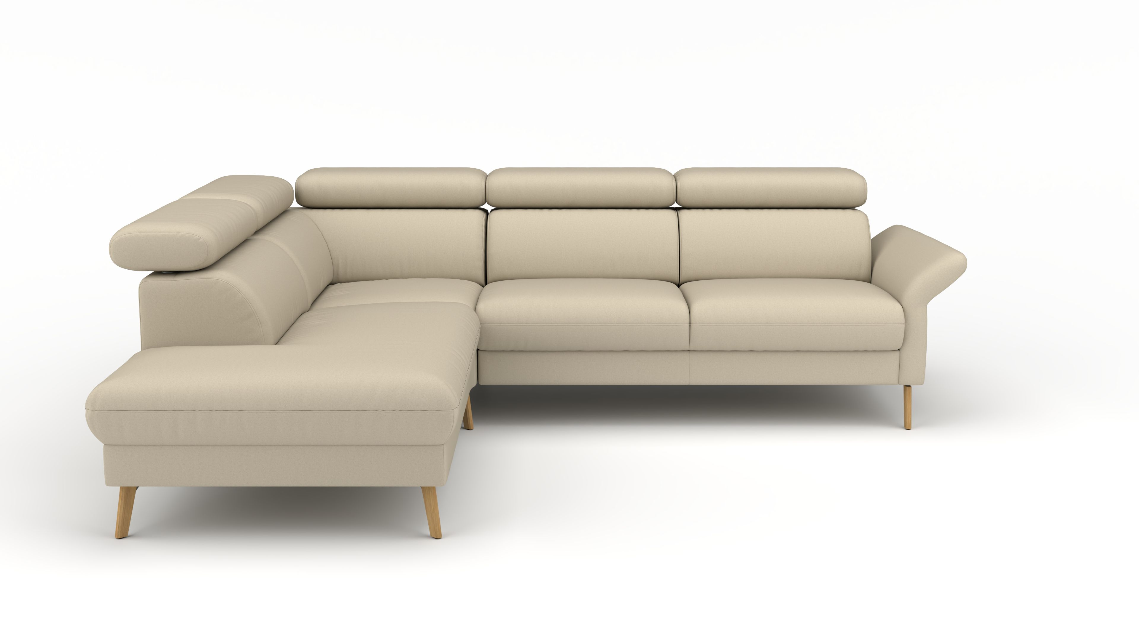 Ecksofa links Mars UrbanDesign / Farbe: Beige / Bezugsmaterial: Stoff