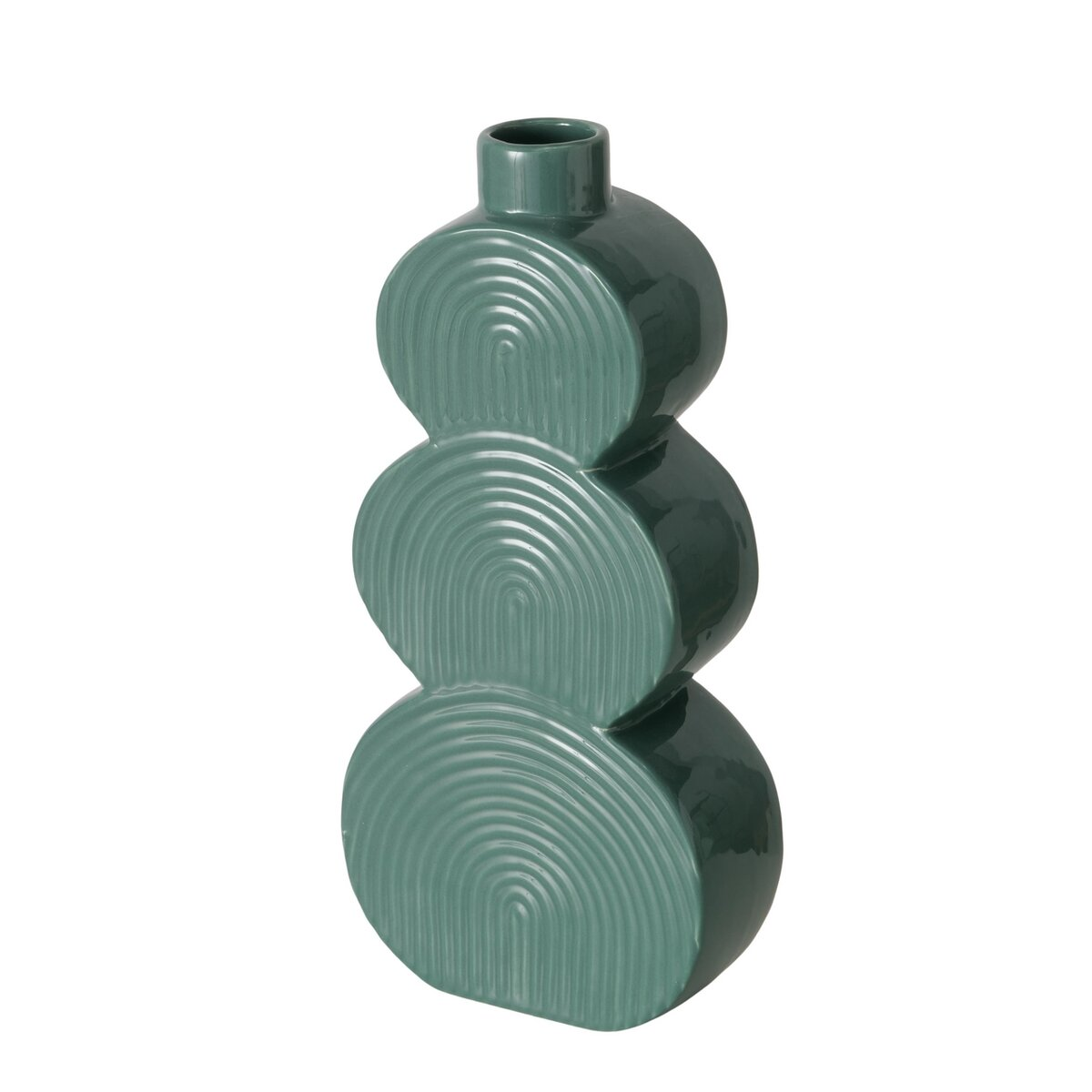 Vase Brenda, Porzellan, Grün von Roomio