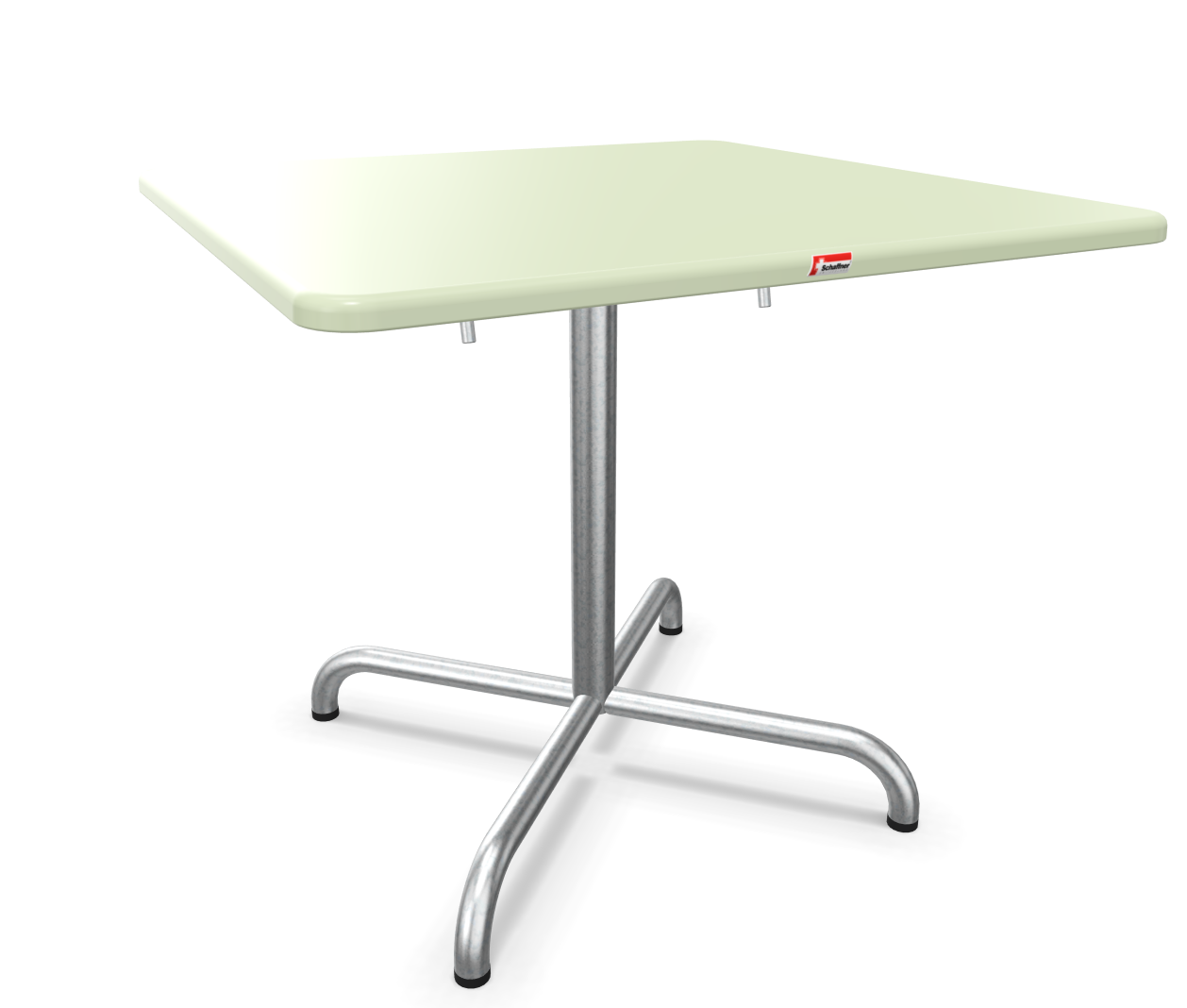 Table de salon Davos carrée galvanisée à chaud de Schaffner / Couleur : vert pastel / Dimensions : 70 x 70 cm