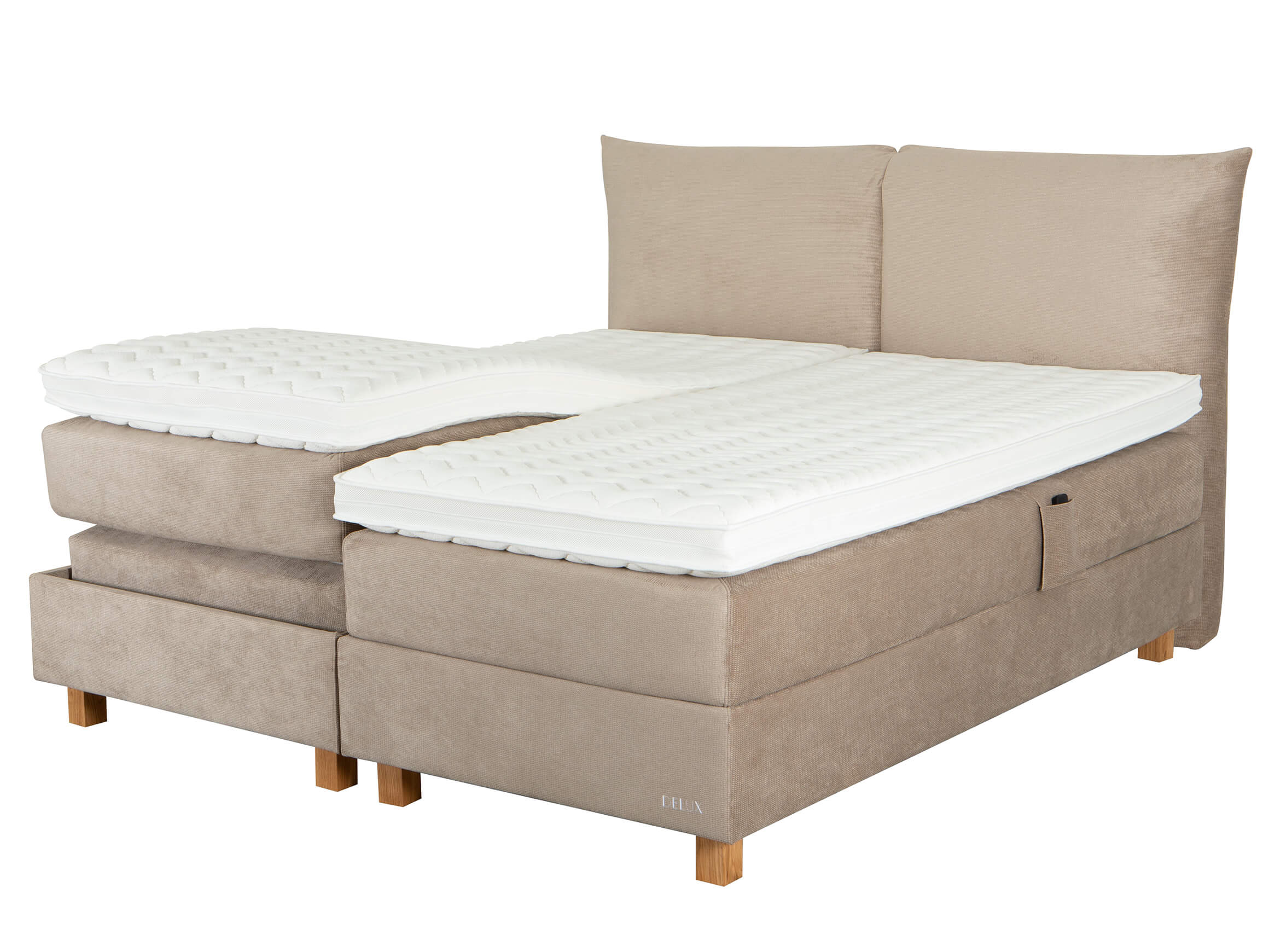 Boxspringbett Tonsberg Delux Scandinavia / Farbe: Funghi / Bezugsmaterial: Stoff