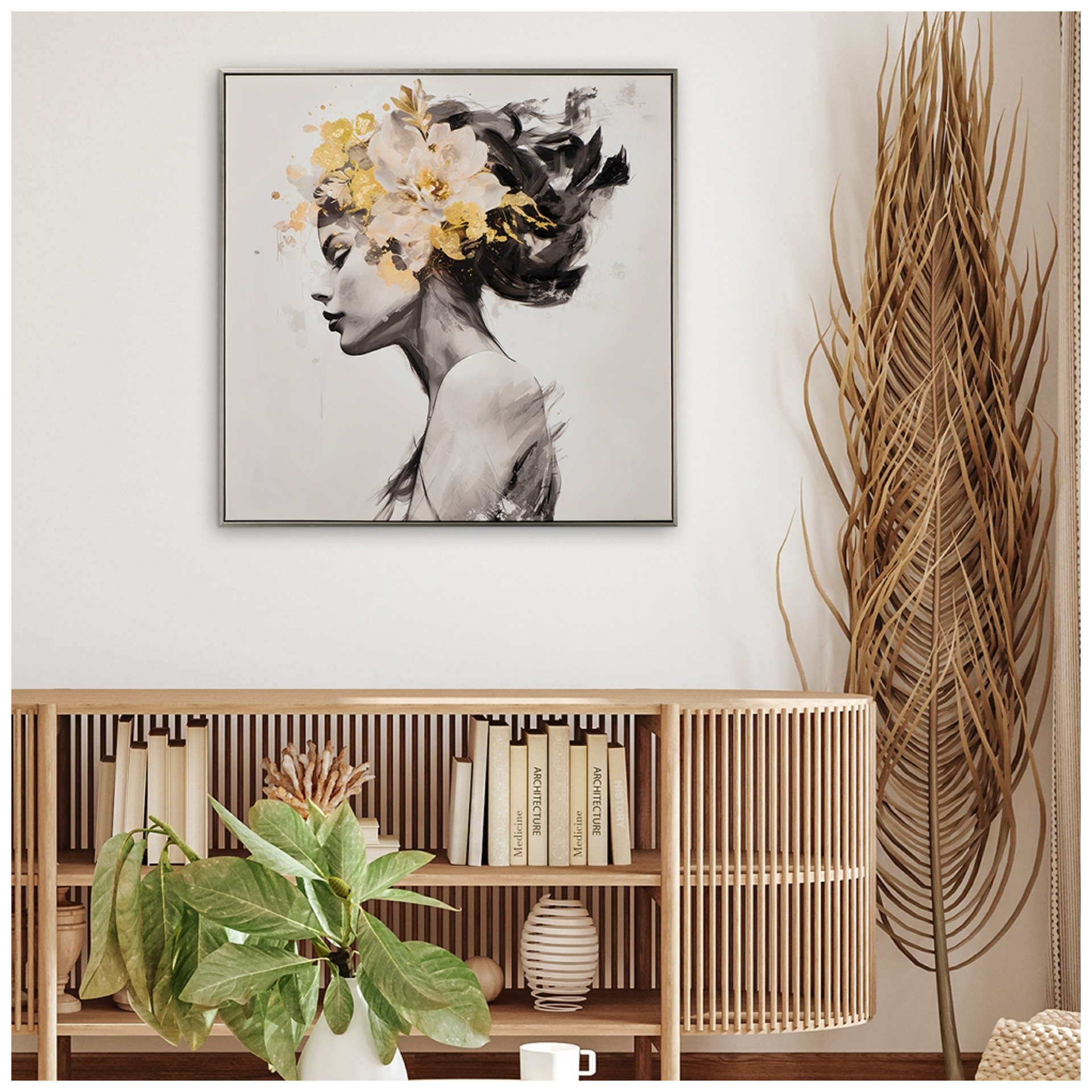 Bild Golden Flower Beauty 2 image LAND / Grösse: 80 x 80 cm Bild Golden Flower Beauty 2 image LAND / Grösse: 80 x 80 cm