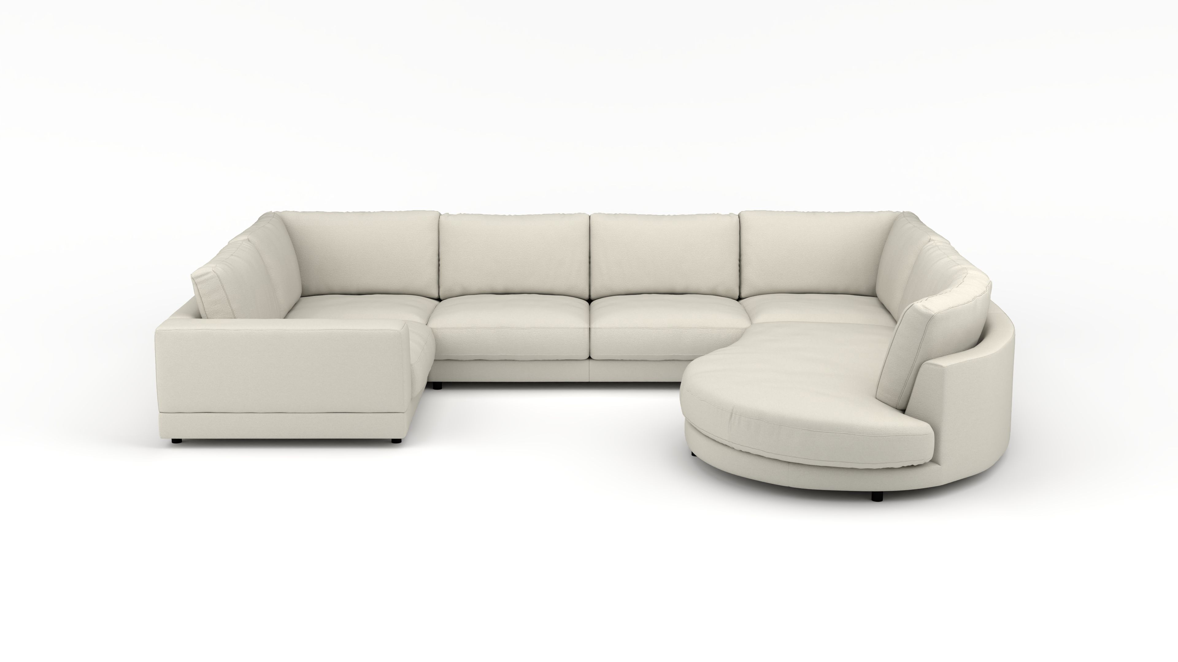 Wohnlandschaft #5 Jupiter UrbanDesign / Farbe: Weiss / Bezugsmaterial: Stoff