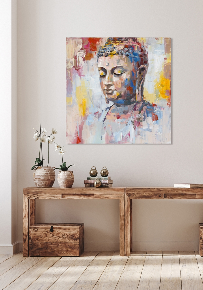 Bild Farbreflektion Buddha image LAND / Farbe: Mehrfarbig