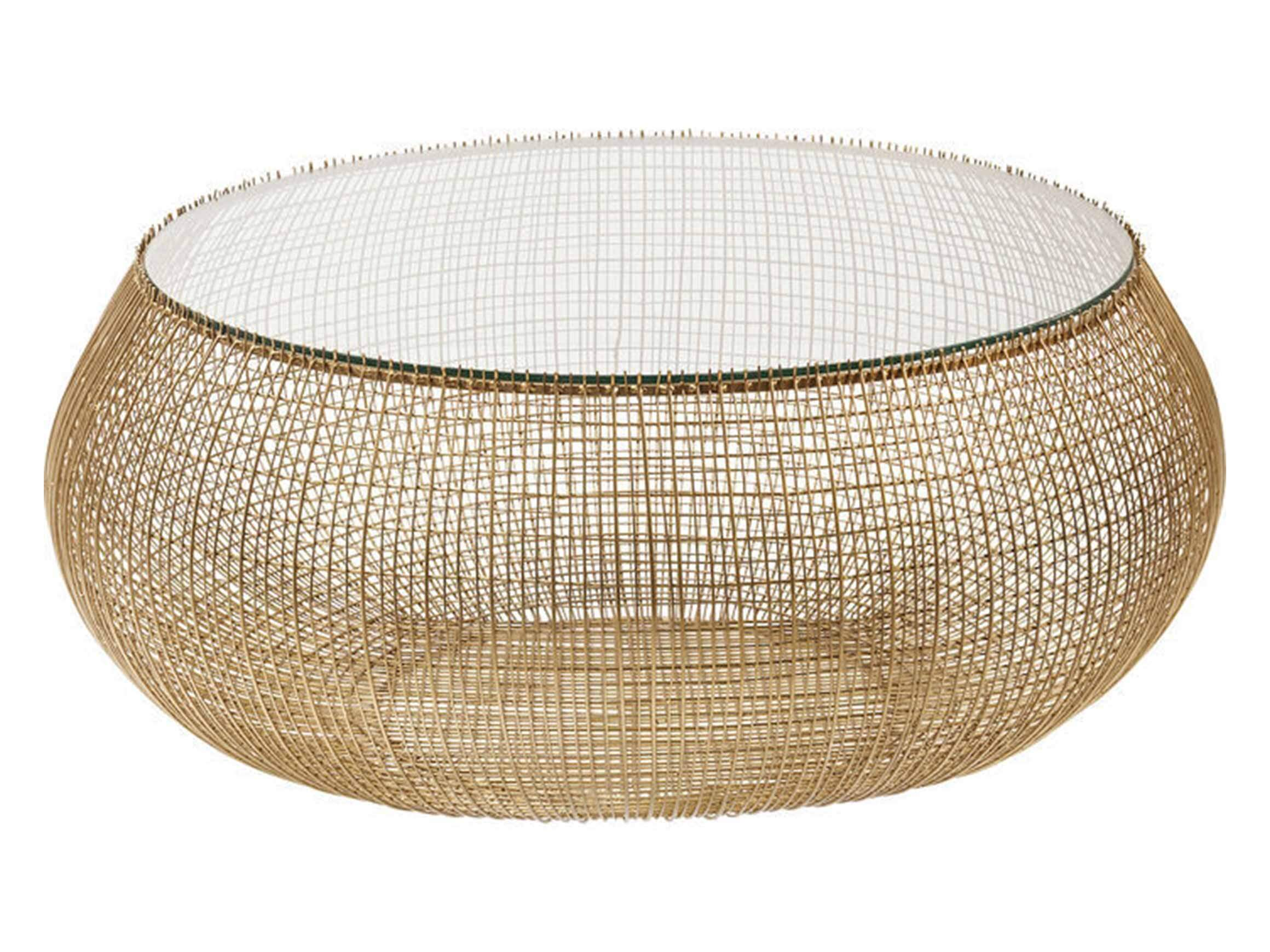 Cesta Gold coffee table from Kare