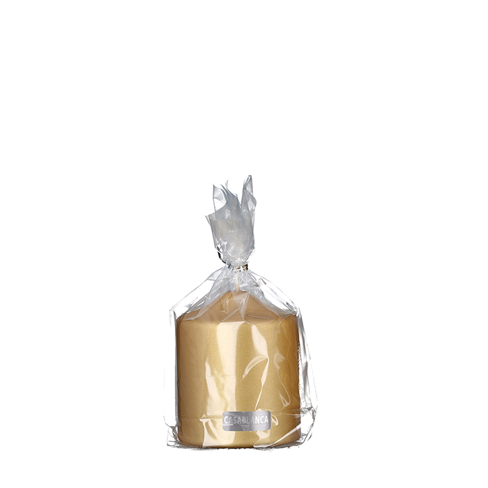 Stumpenkerzen Metallic Gilde