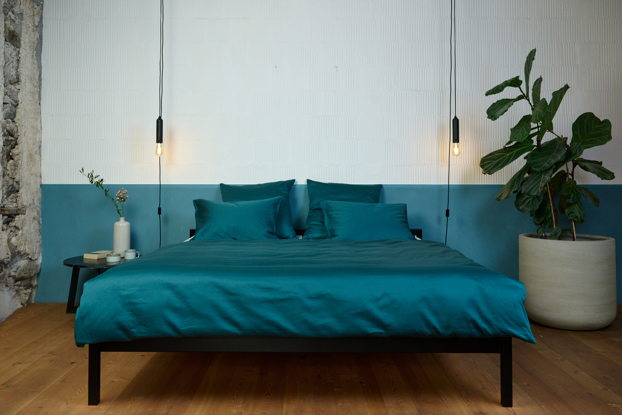 Bettwäsche Braga Ocean Green Balsiger / Grösse: 50 x 70 cm
