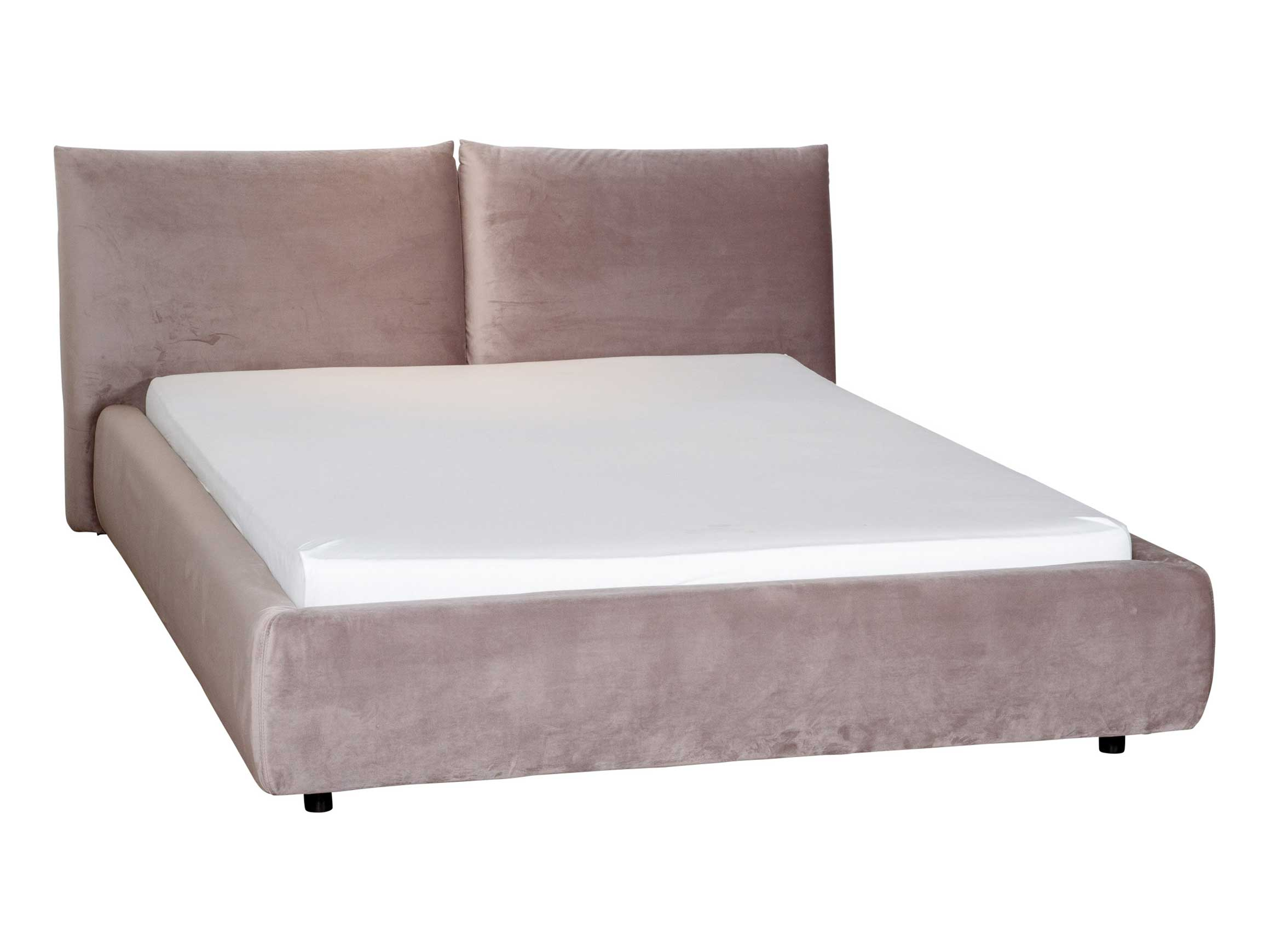 Hanover bed, Silver velvet fabric