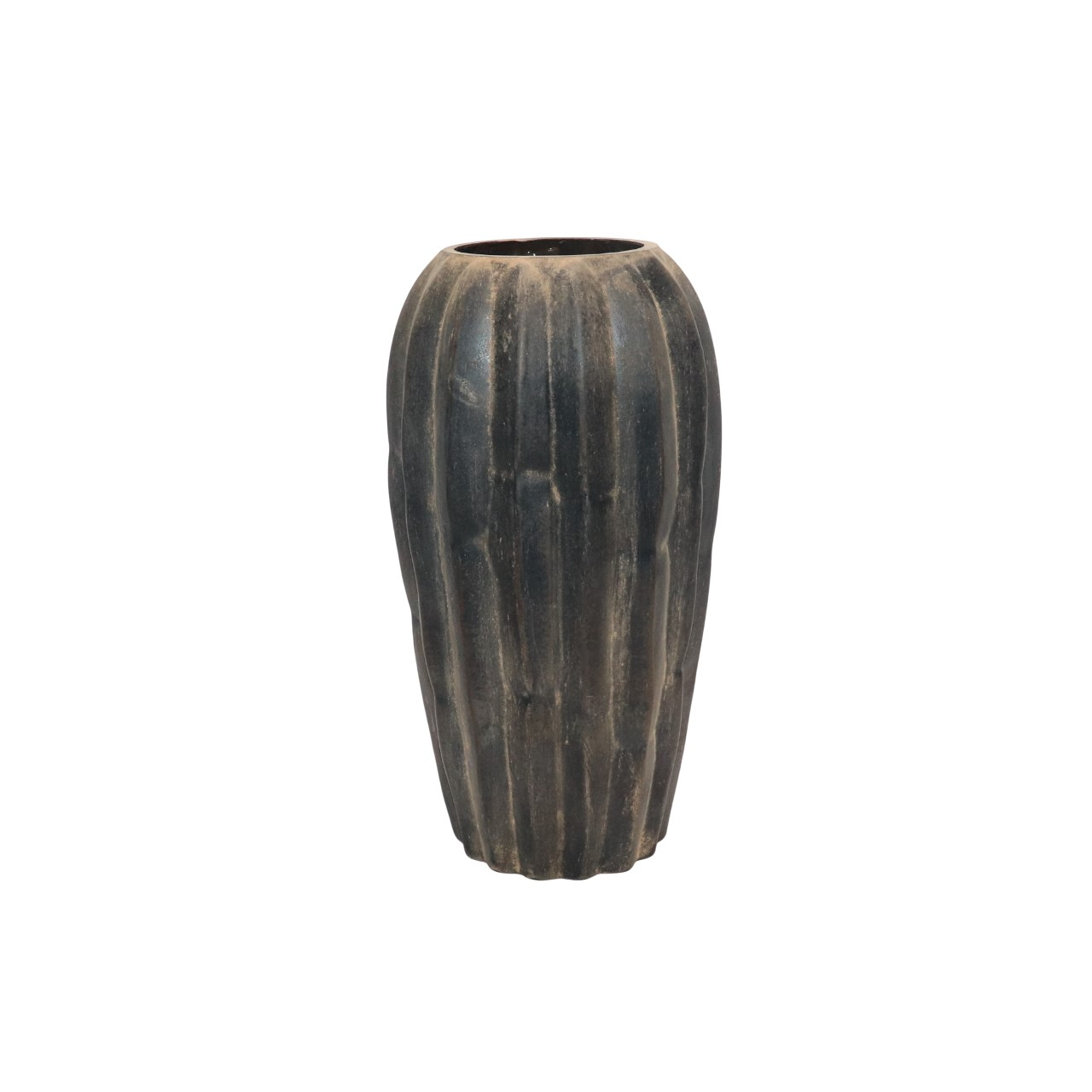 Decofinder Vase Melon s Schwarzgelb  | Schubiger Möbel