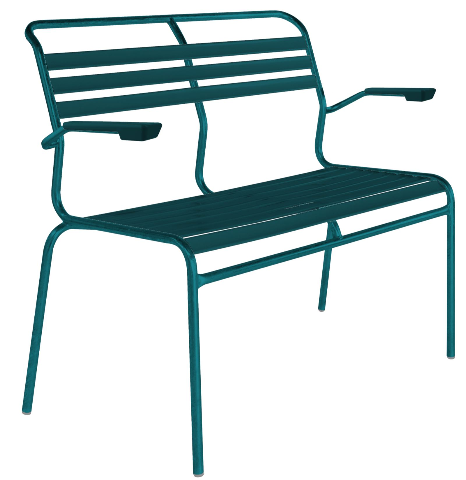 Lättli-Bank Säntis mit Armlehnen Schaffner / Farbe: Kaliblau