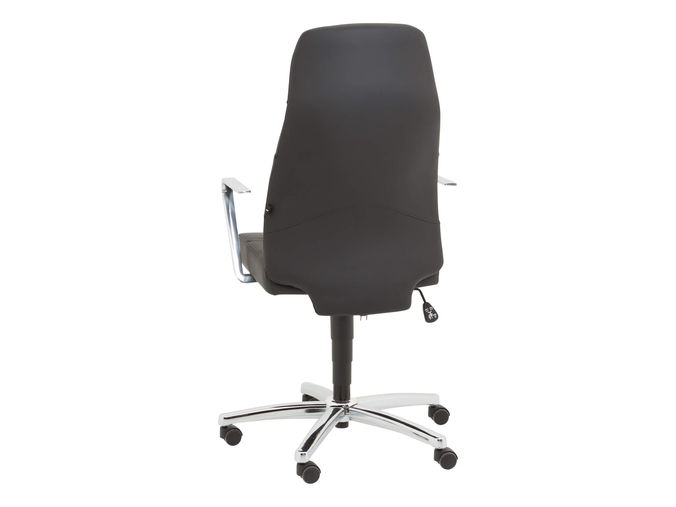 Bürostuhl Dottore, Leder Schwarz, Verstellbar, b 50 cm