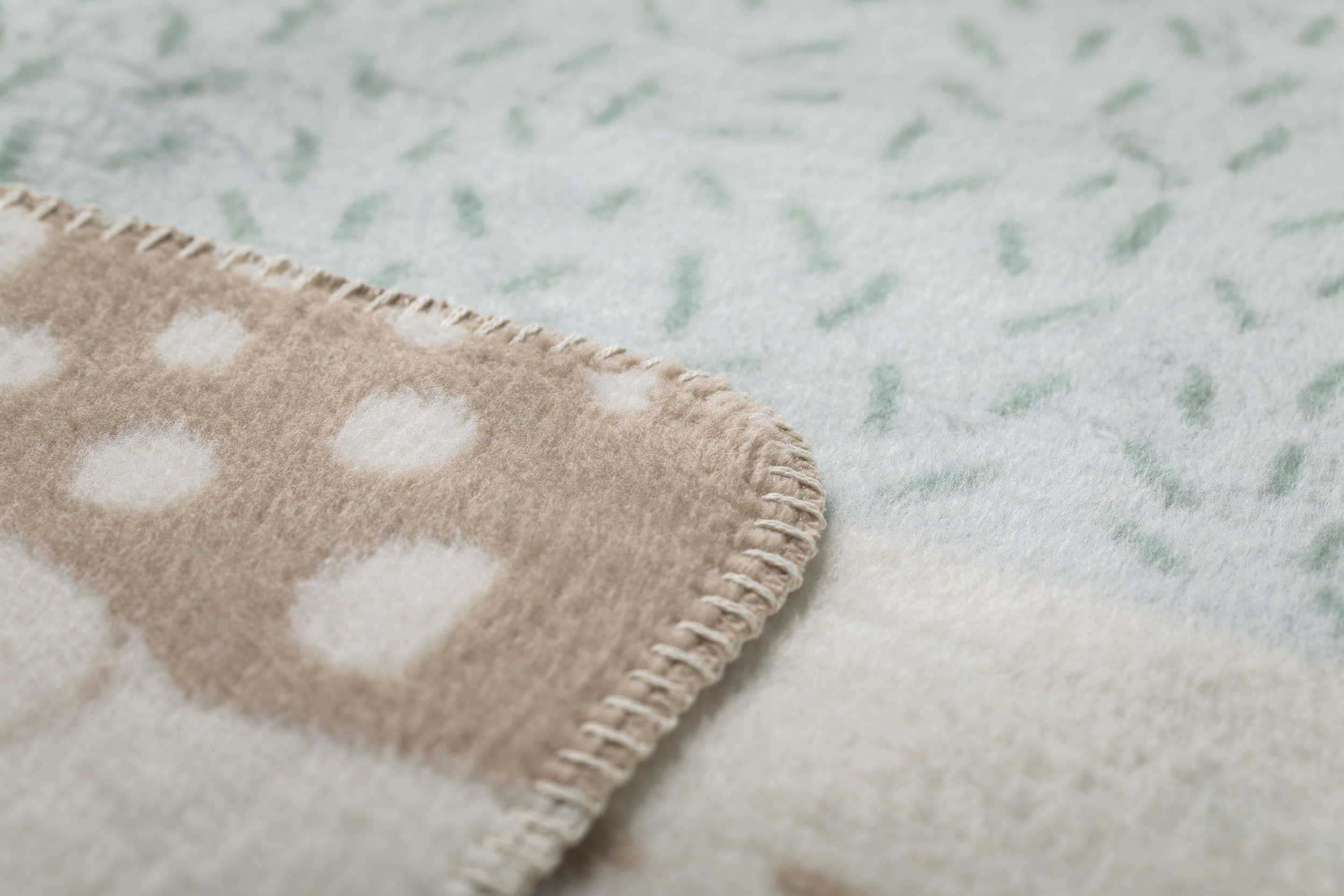 Mila bear forest baby blanket, light green 75 x 100 cm Sander AG