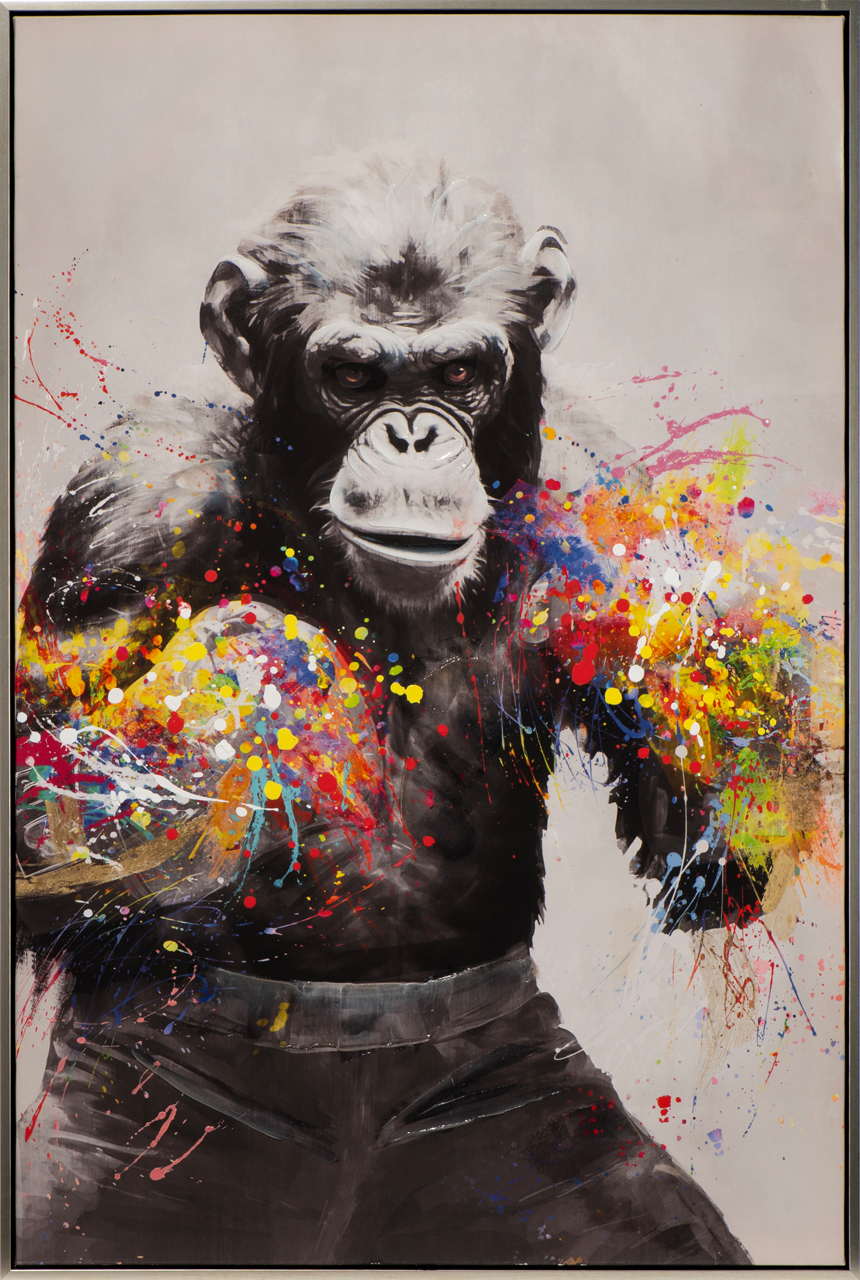 Gemälde-Boxing Monkey-image LAND