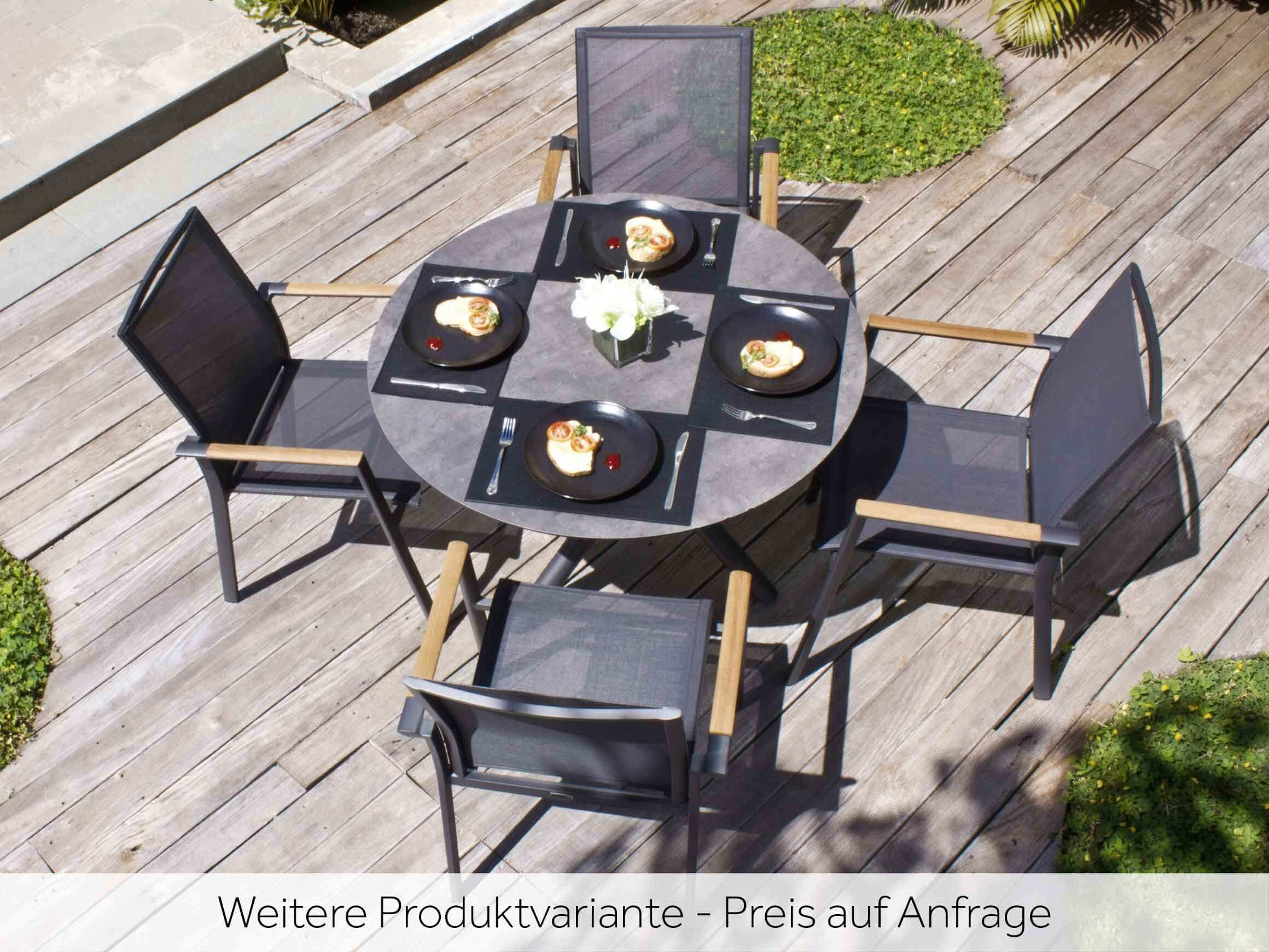 Gartenstuhl Fly, Textilene, Aluminium, Stapelbar, b 62