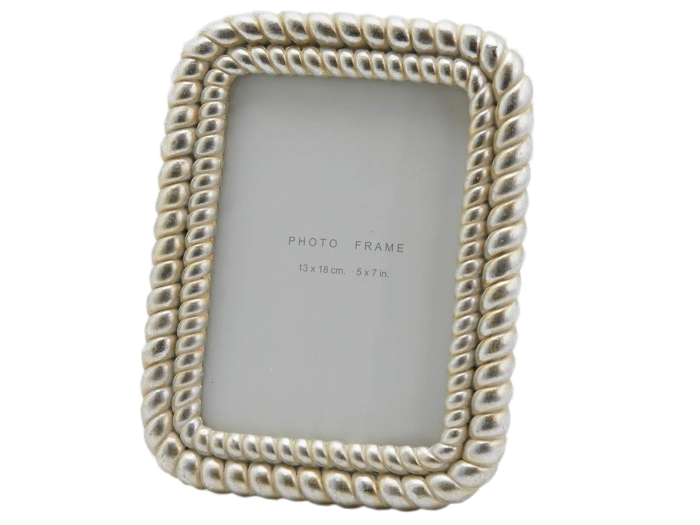 Fotorahmen Strickmuster Silber B: 18 cm Edg