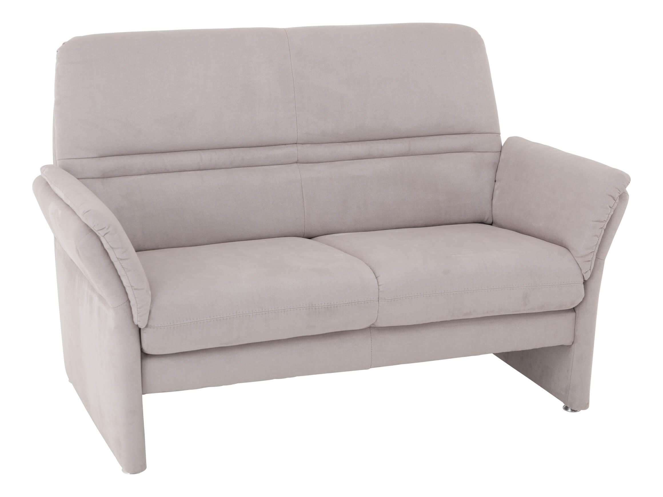 2er Sofa Damaris, Stoff Hellgrau, Metallfuss, b 212 cm