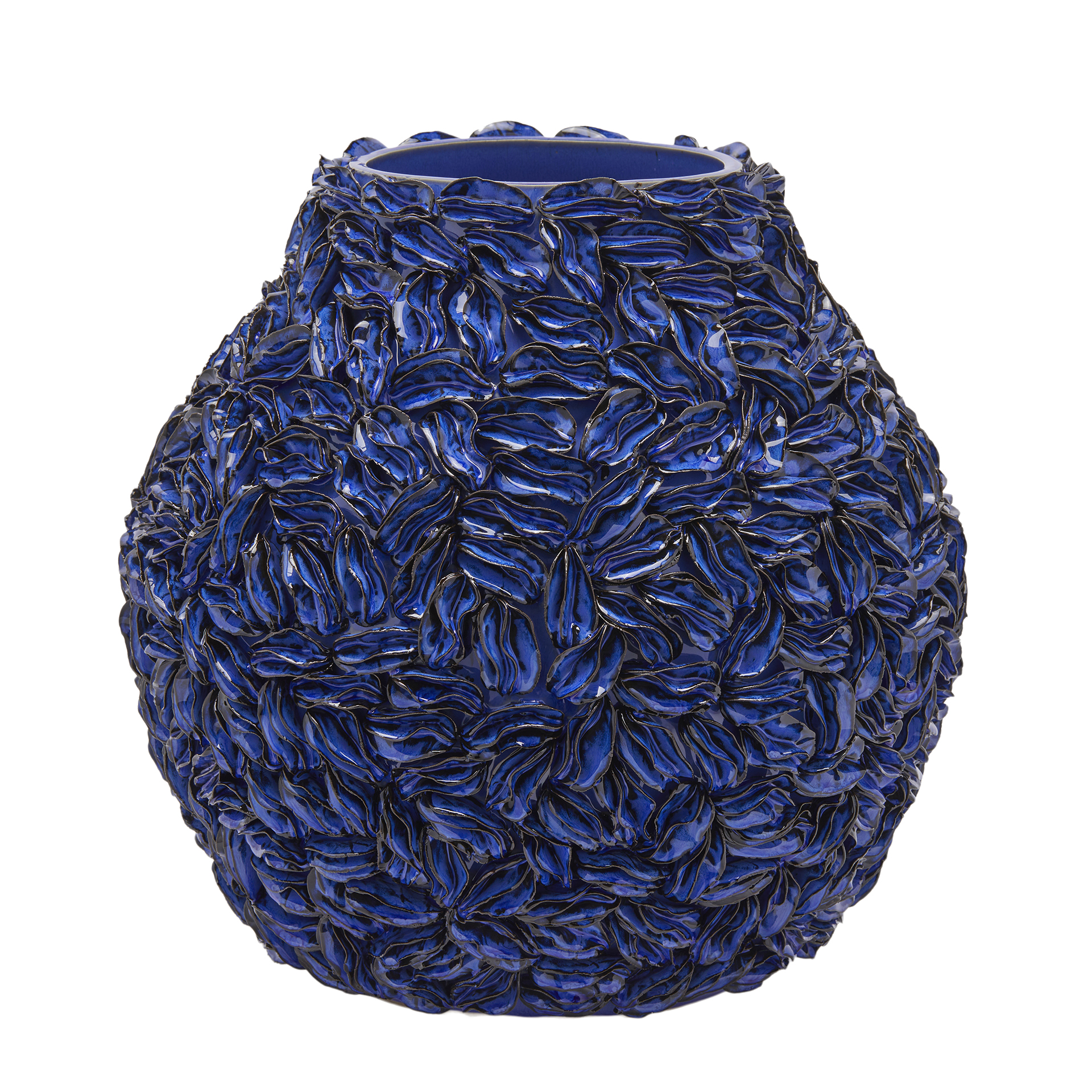 Vase Blaumuschel Keramik H: 35 cm Edg