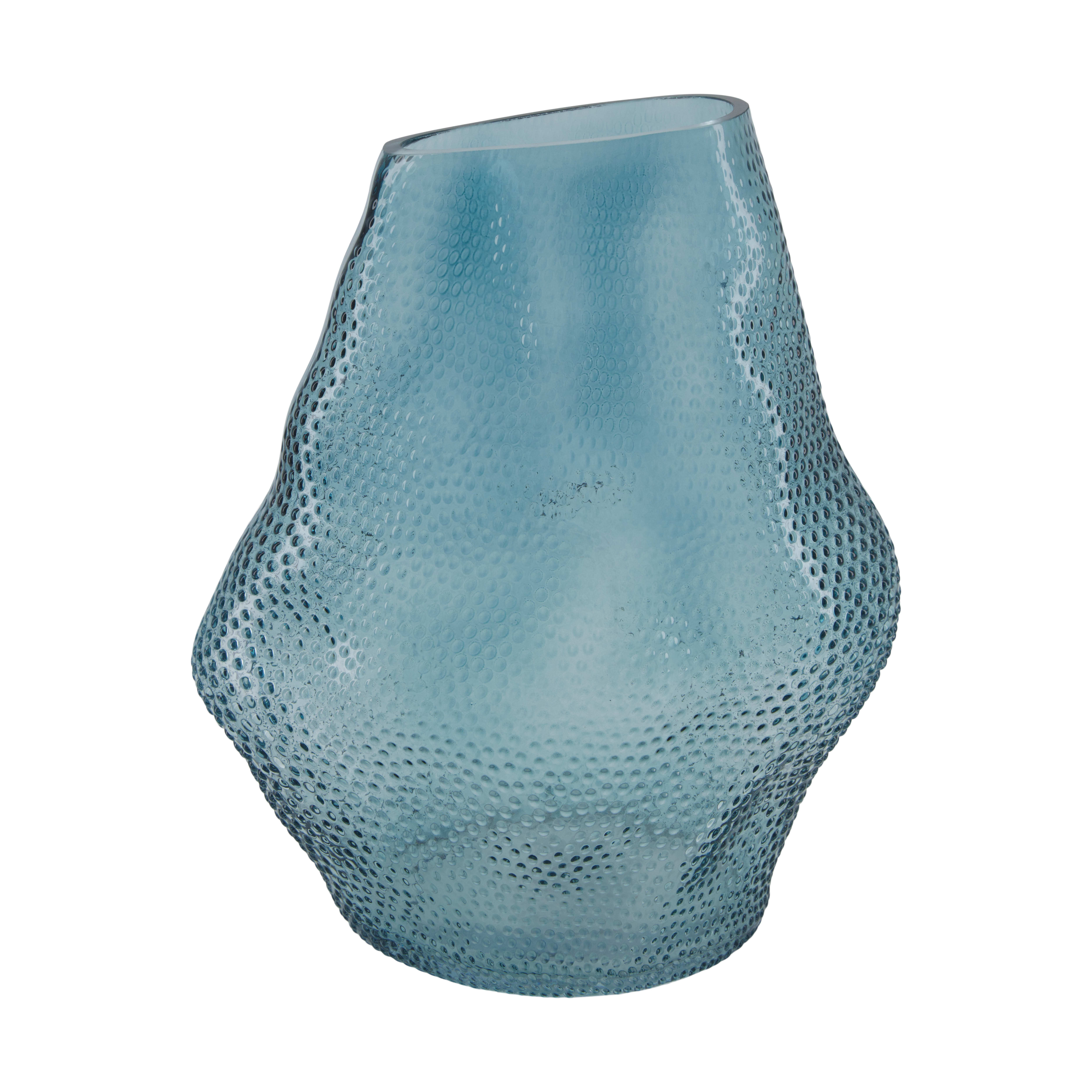 Decofinder Vase Glas, Blau  | Schubiger Möbel