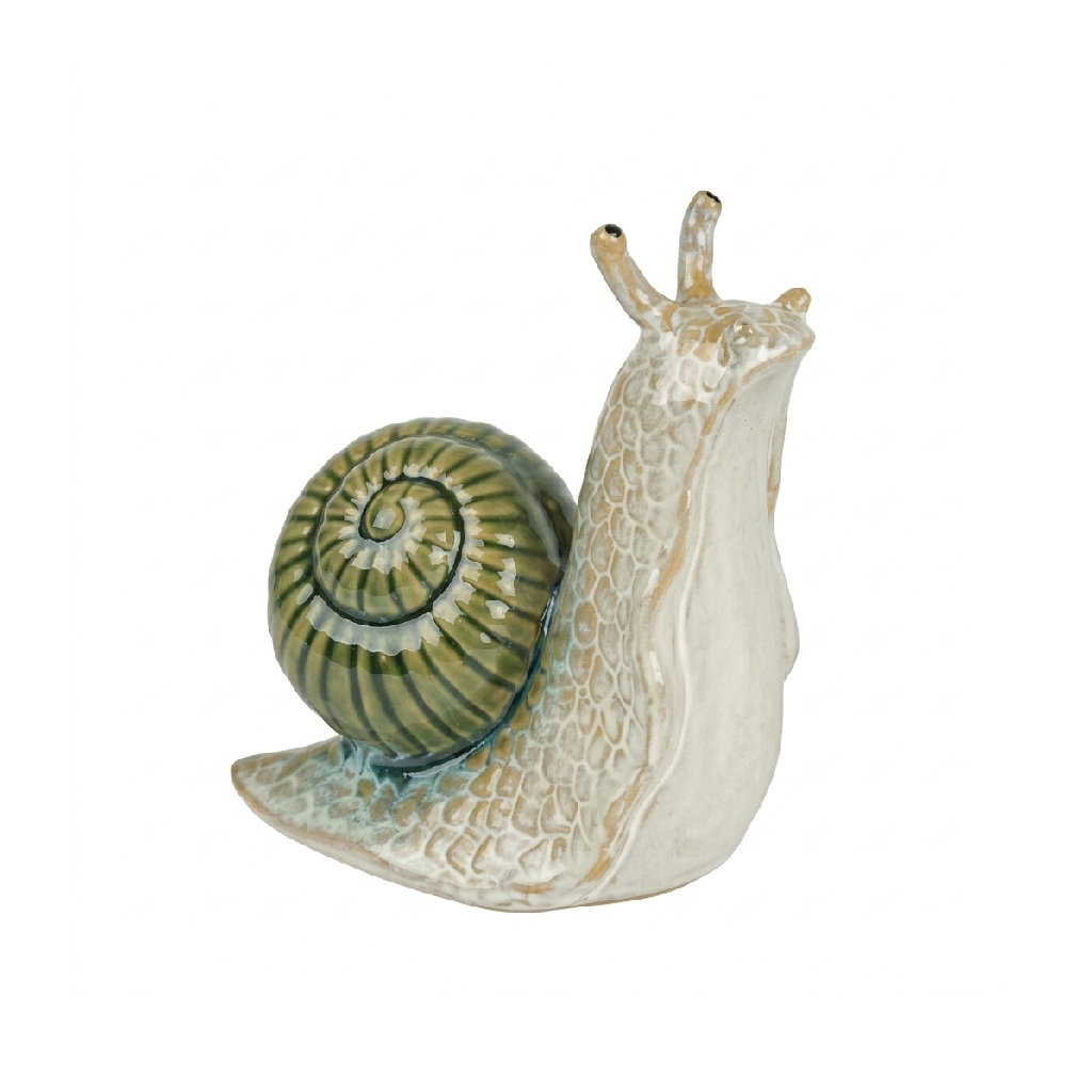 Figur-Schnecke Keramik, 14x14x7 cm-Decofinder