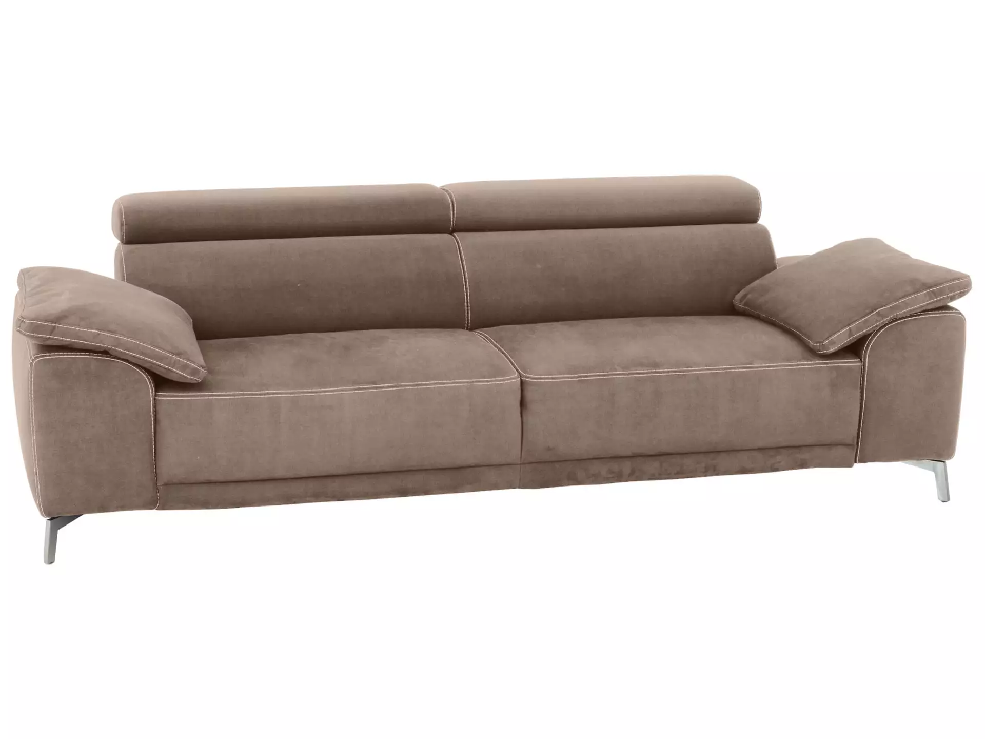 Sofa Lucio Basic B: 242 cm Candy / Farbe: Elephant / Material: Leder Basic