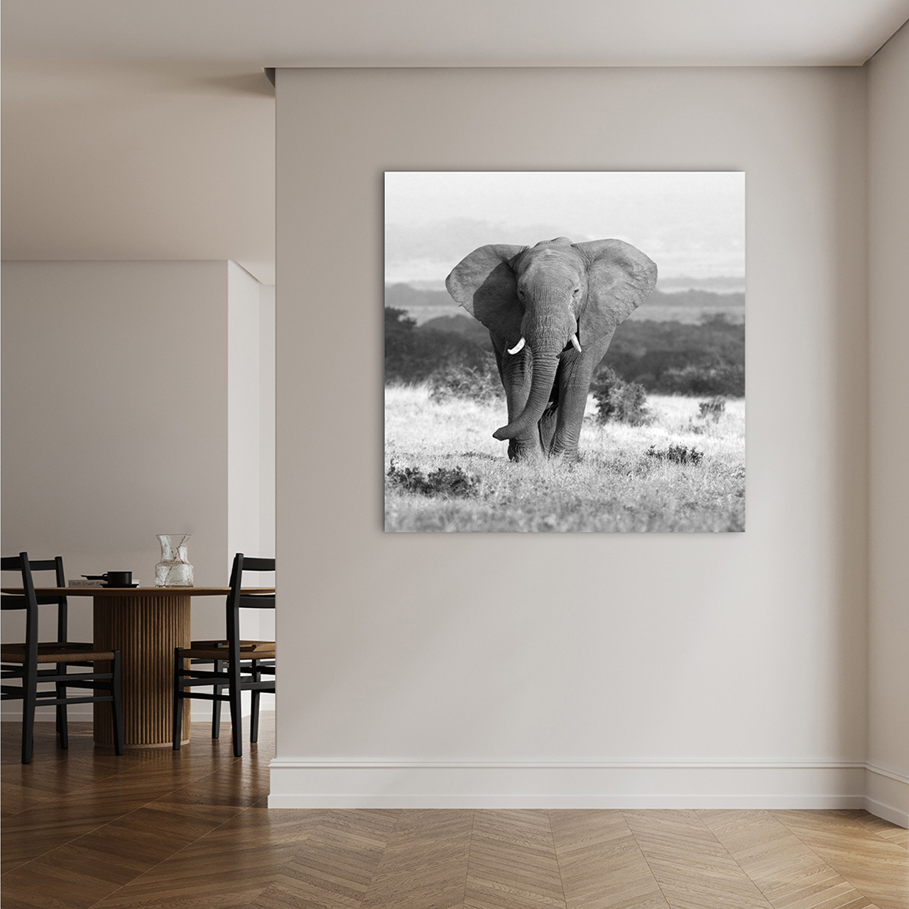 Canvas-Elefant in Der Steppe-image LAND