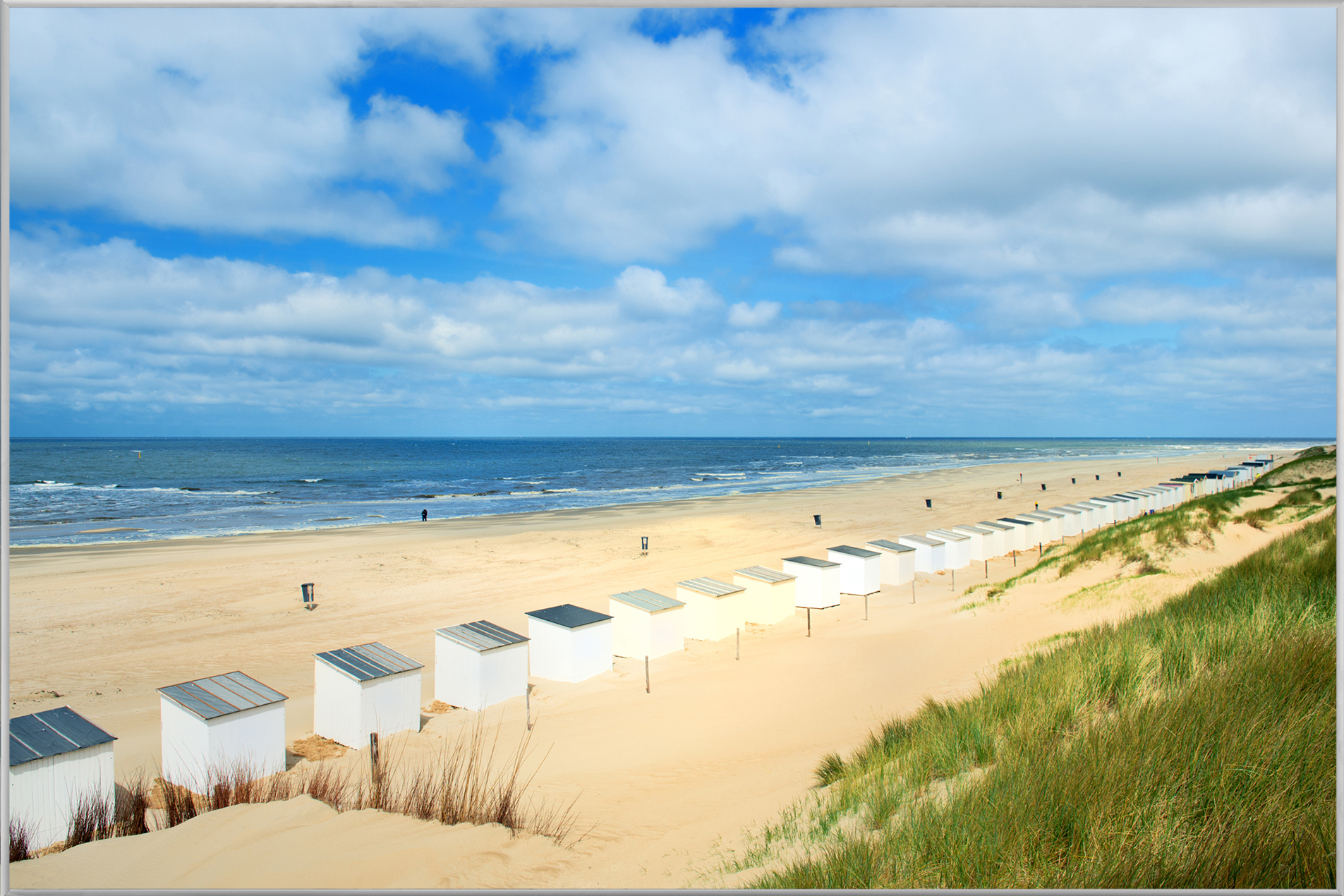 Bild mit Rahmen-Strandhäuser Von Oben-image LAND