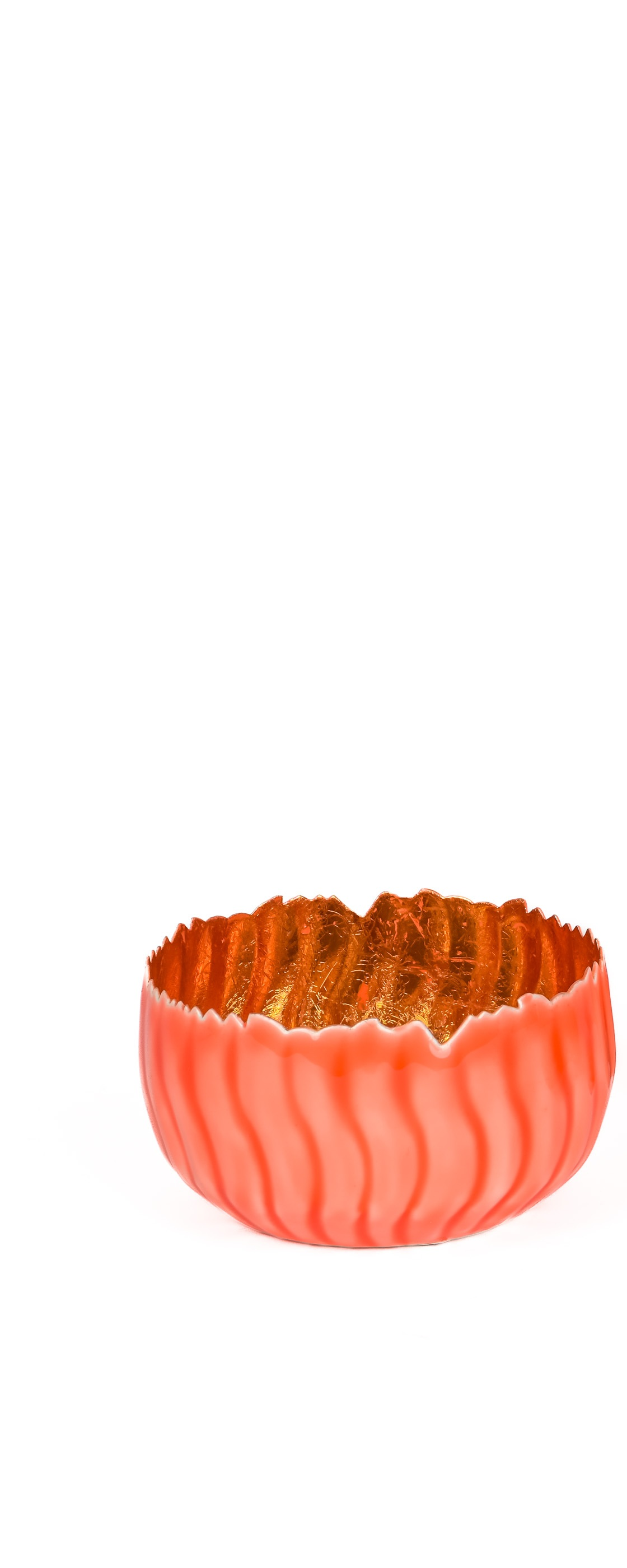 Decofinder Windlicht Welle Orange H: 8 cm Orange | Schubiger Möbel