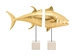 Figur Thunfisch 2teilig Zum Aufstellen Gold H: 55 cm Abhika