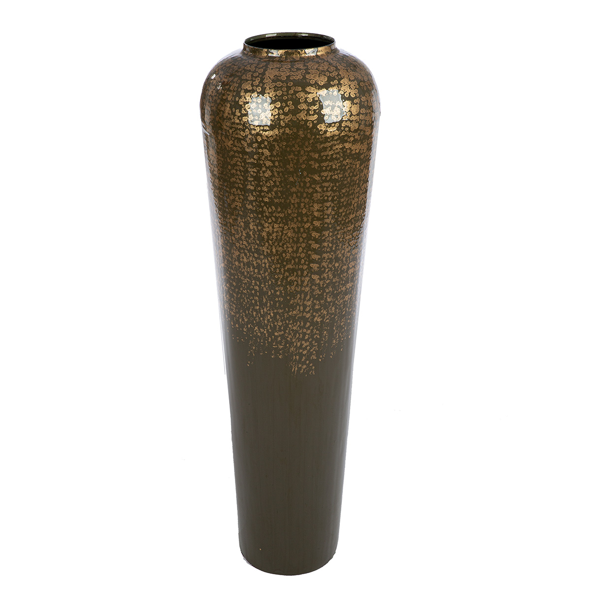Vase Whisper, Metall, Beige, Gold H: 95 cm Gilde