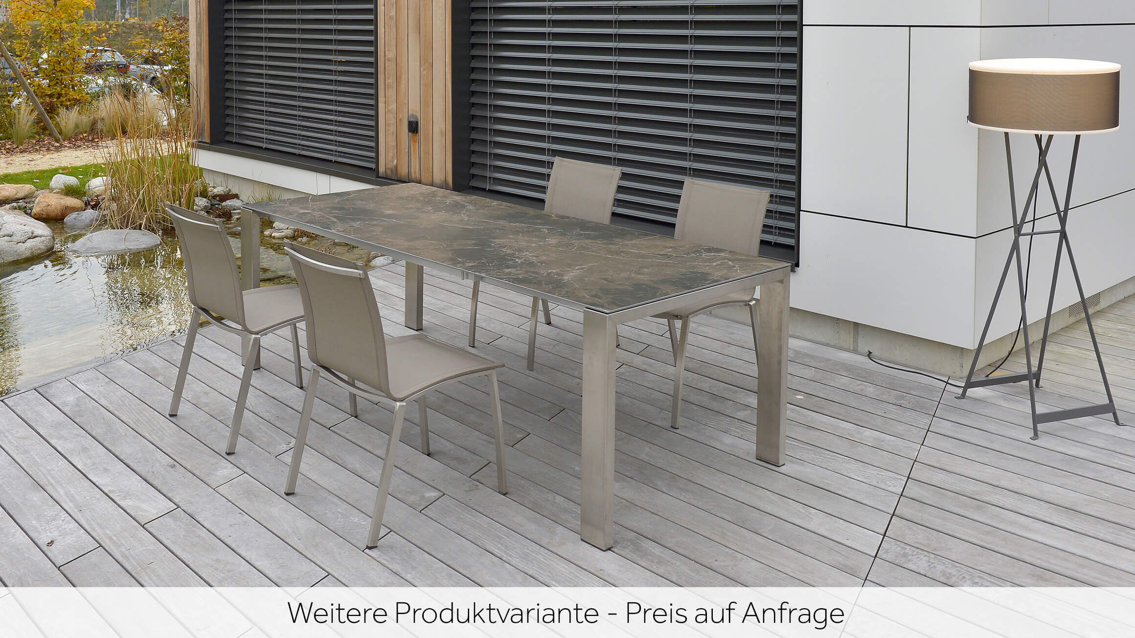 Gartenstuhl Sinu, Leisuretx Taupe, Edelstahl, b 54,5 cm